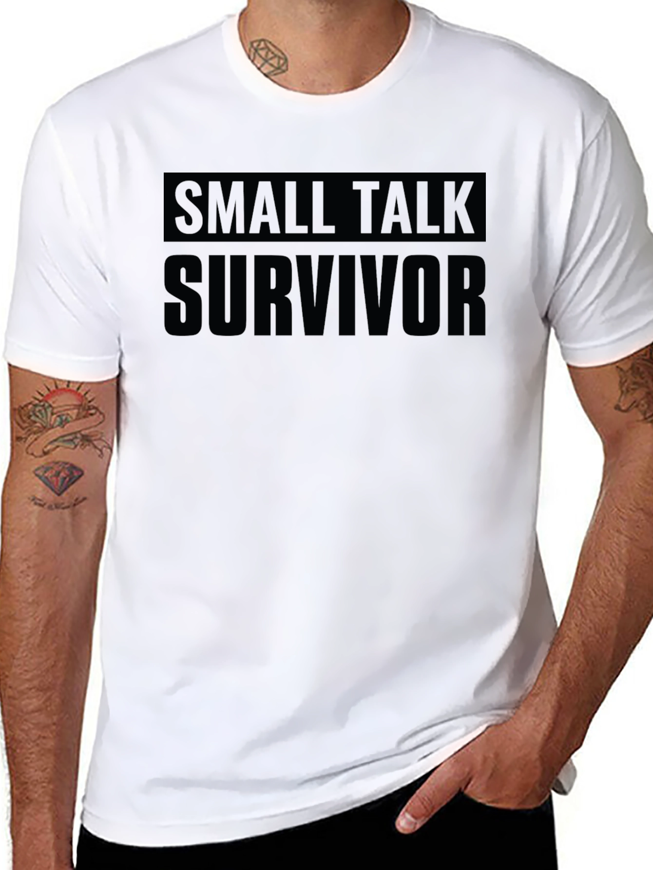 Small Talk Survivor Black T-Shirt