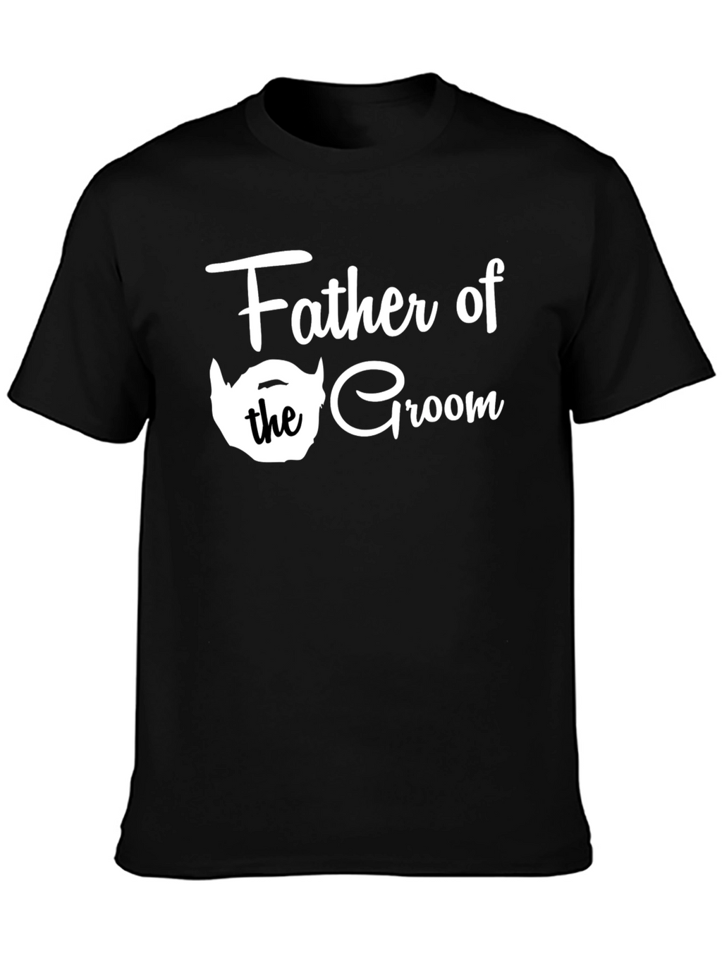 Father of the Groom Tee - Black Crew Neck