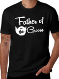 Father of the Groom Tee - Black Crew Neck