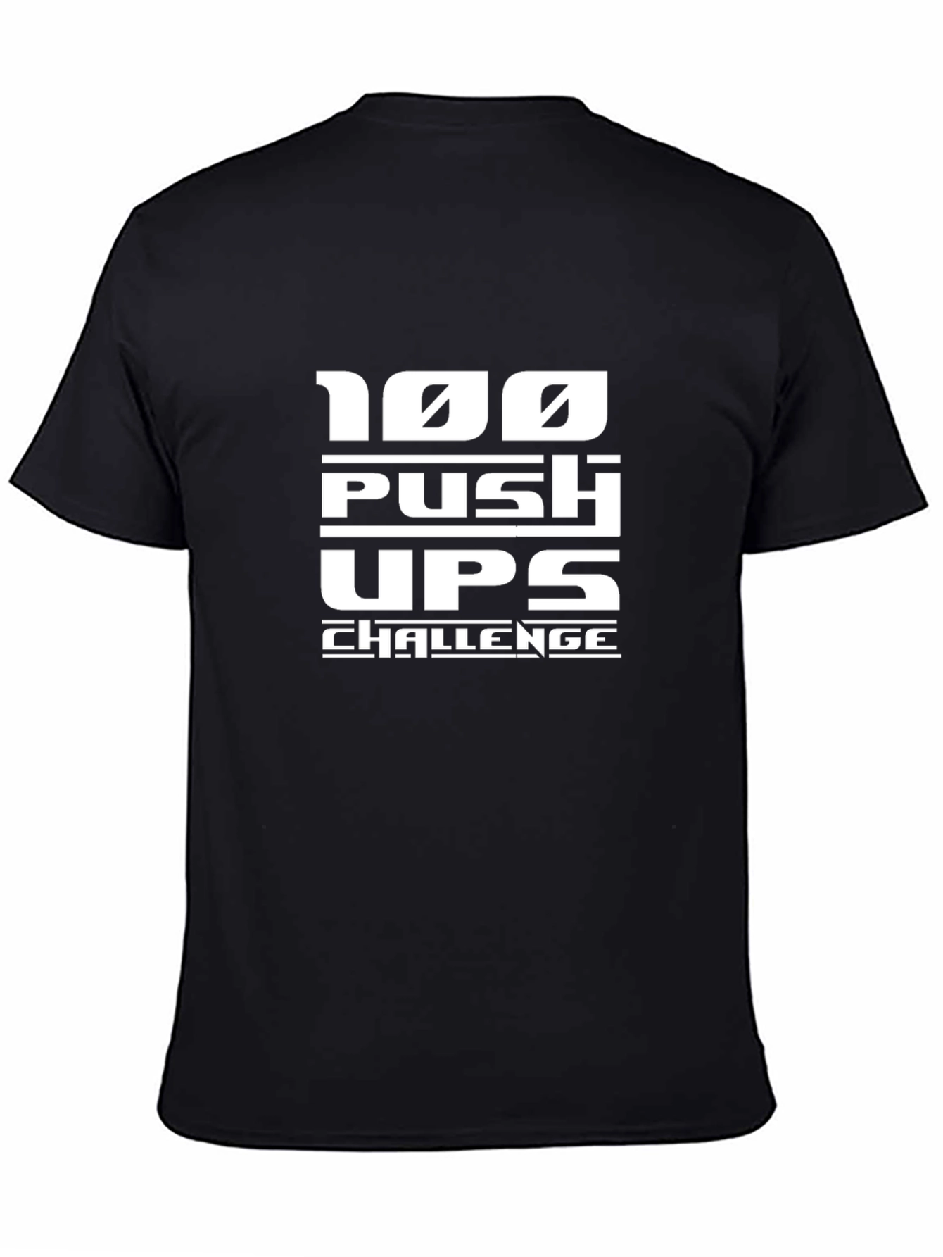 100 Push Ups Challenge Black T-Shirt