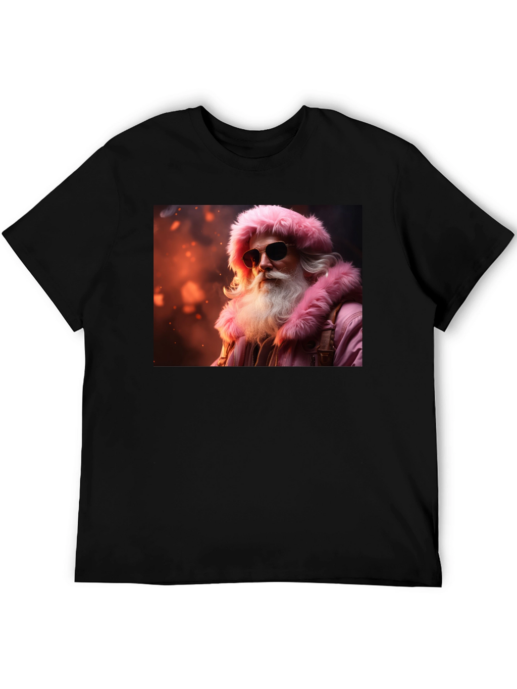 Cool Santa Black T-Shirt