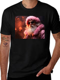 Cool Santa Black T-Shirt