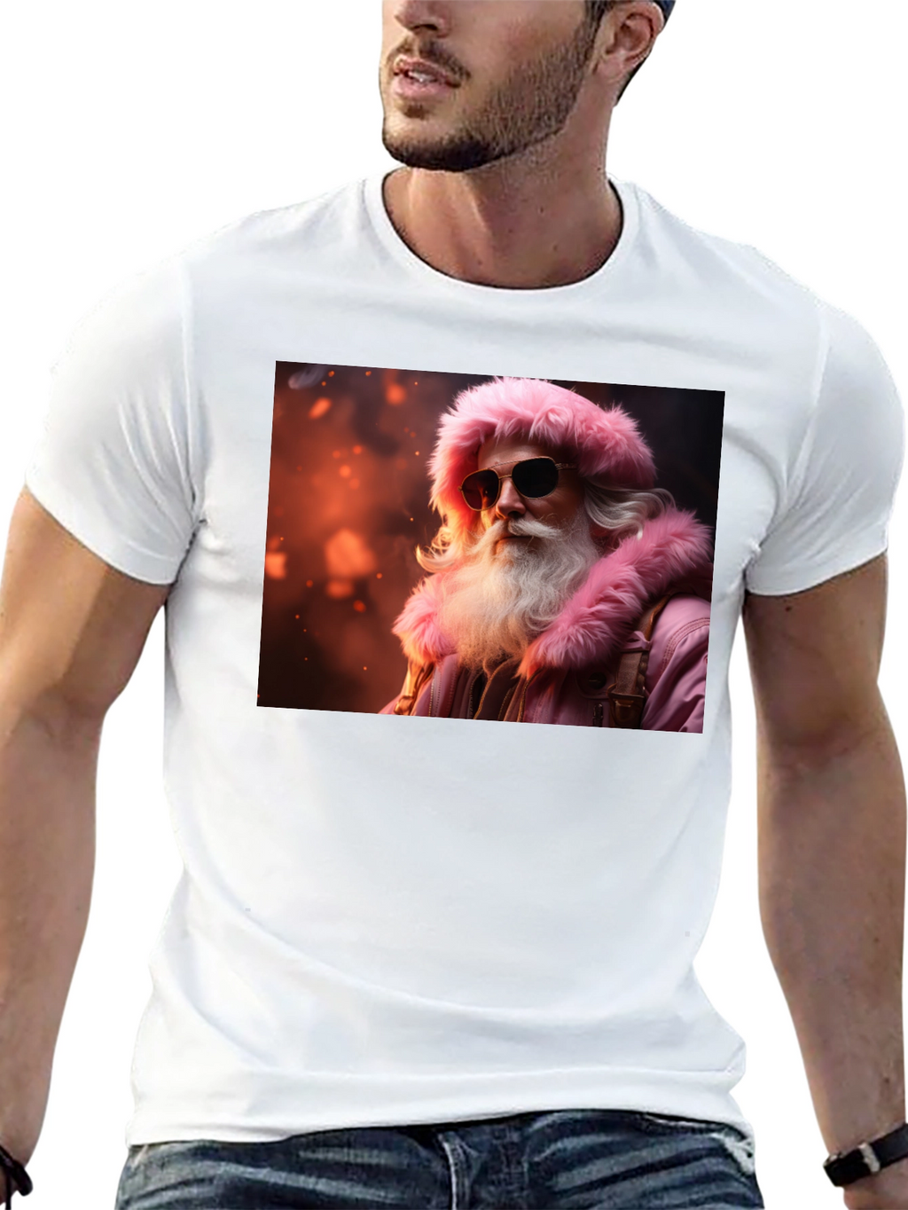 Cool Santa Black T-Shirt