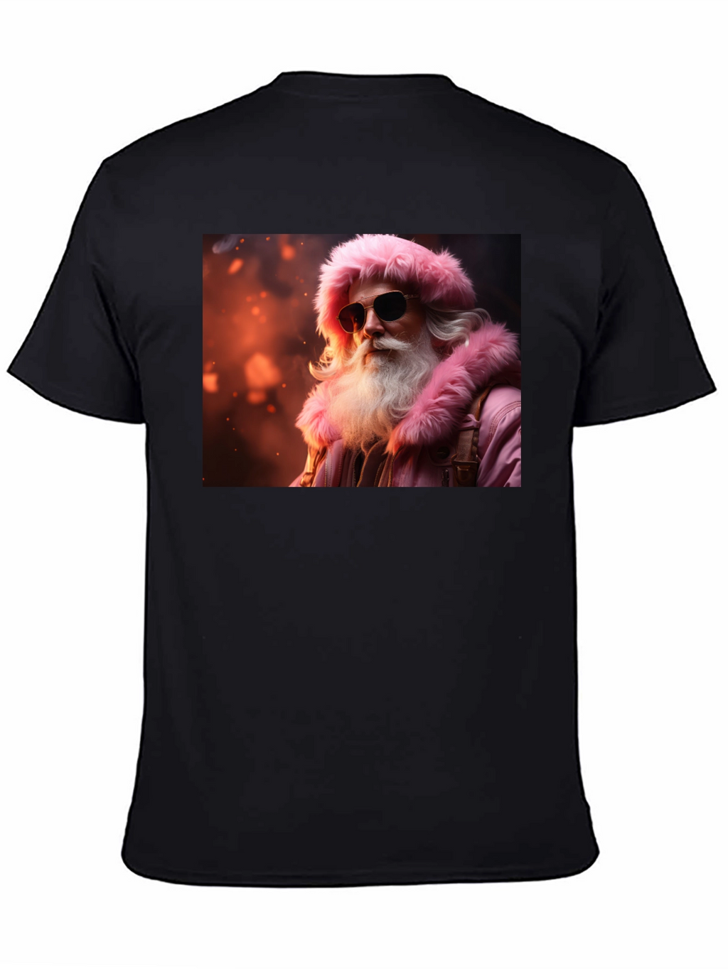 Cool Santa Black T-Shirt