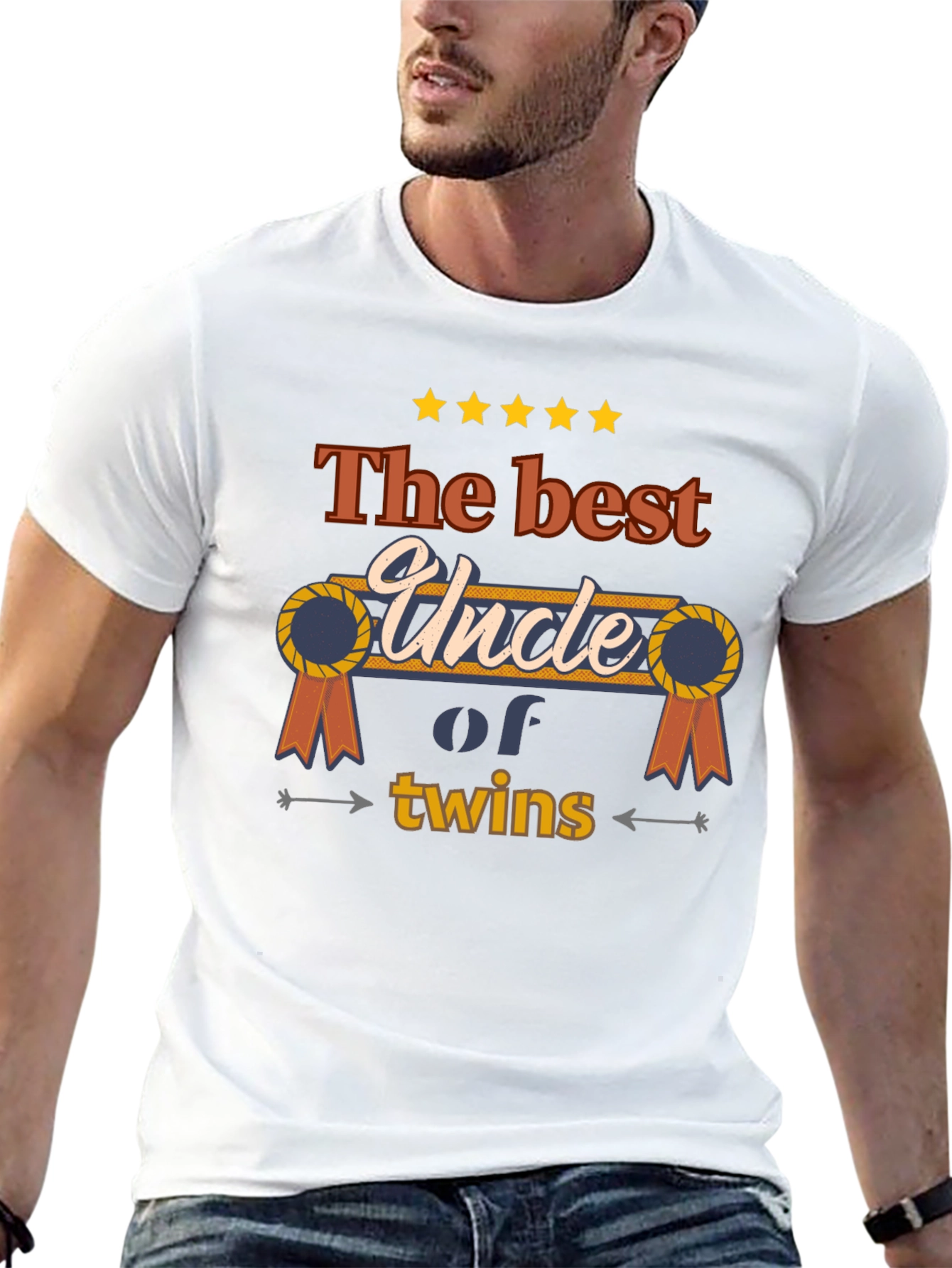 Best Uncle of Twins T-Shirt - Novelty Family Tee