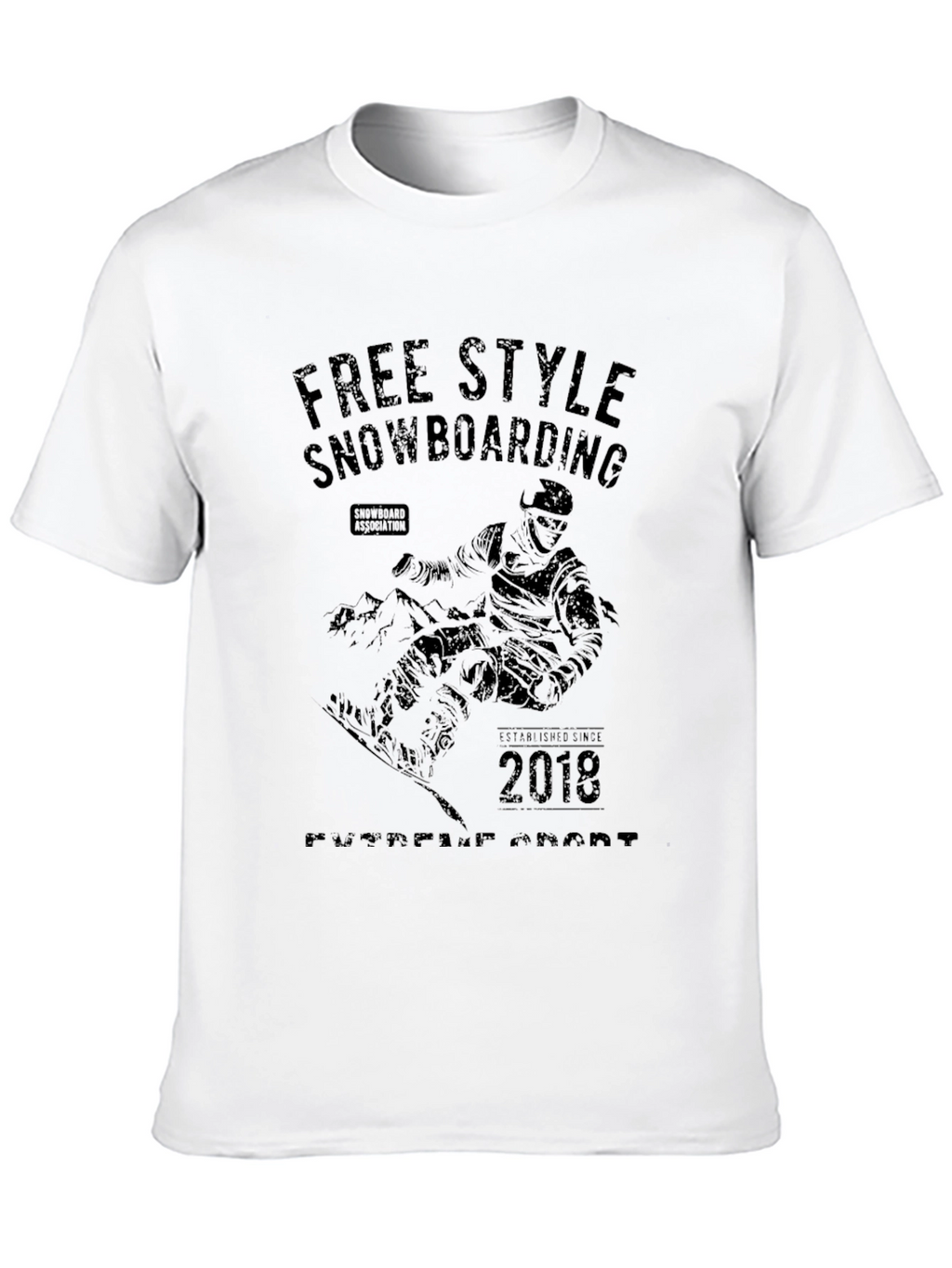 Freestyle Snowboarding Black T-Shirt