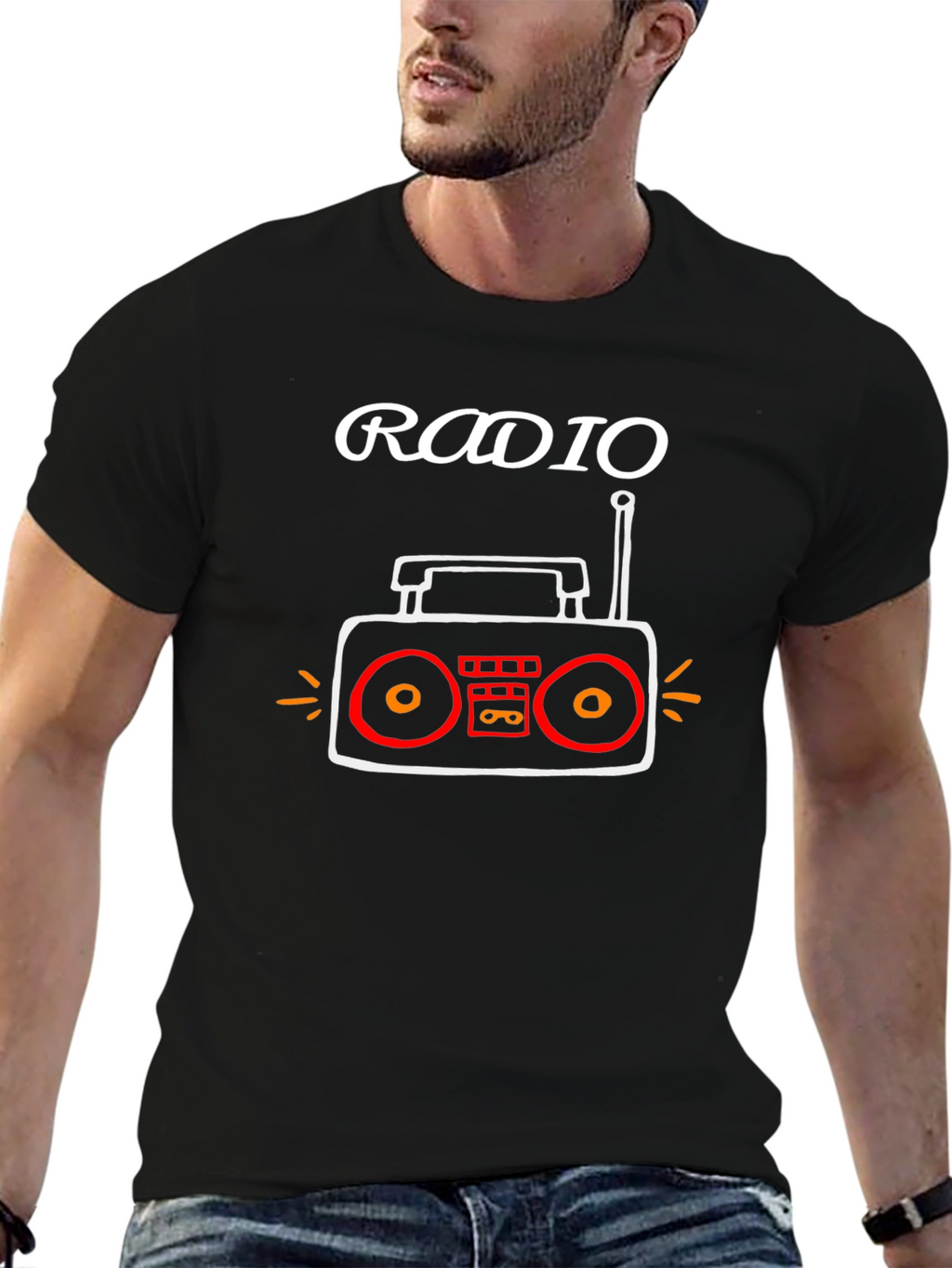 Retro Radio Graphic Tee - Cool & Unique Design