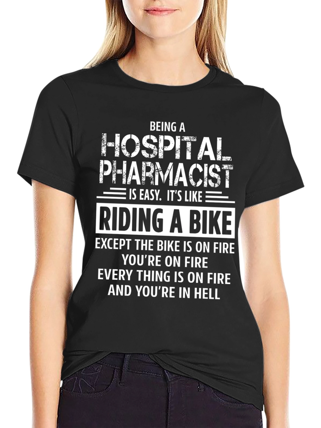 Hospital Pharmacist Riding a Bike T-Shirt