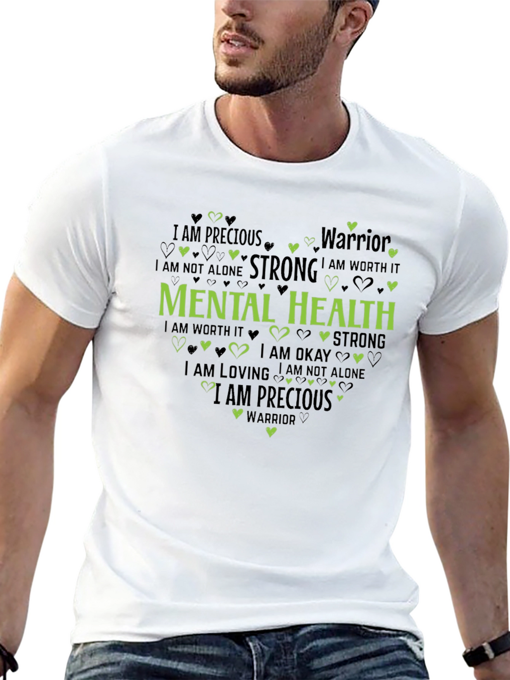 Mental Health Awareness Graphic Tee - Heart Design