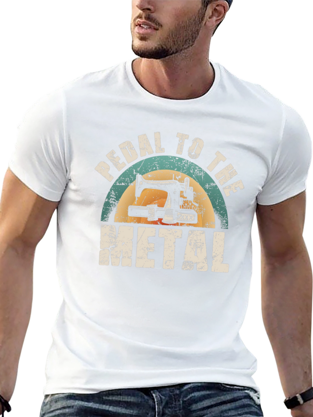 Pedal to the Metal Sewing Graphic Tee