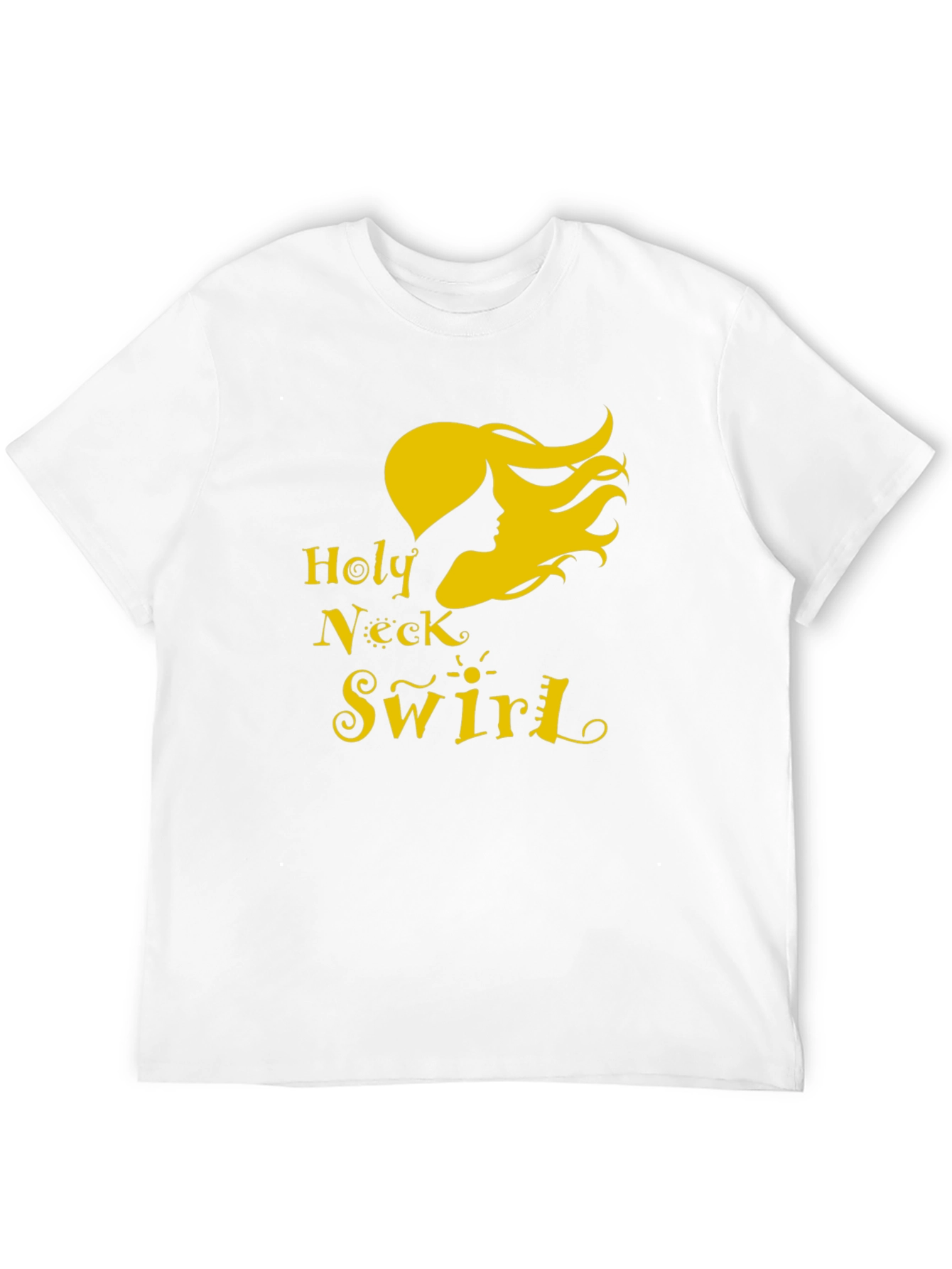 Holy Neck Swirl Graphic Tee - Black Cotton T-Shirt