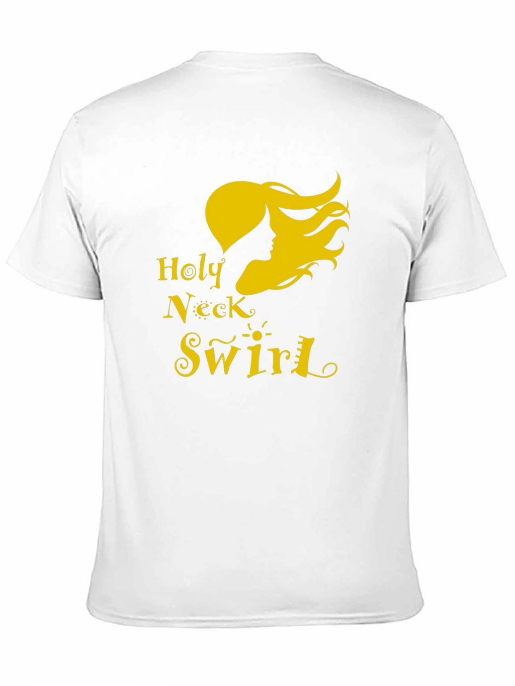 Holy Neck Swirl Graphic Tee - Black Cotton T-Shirt