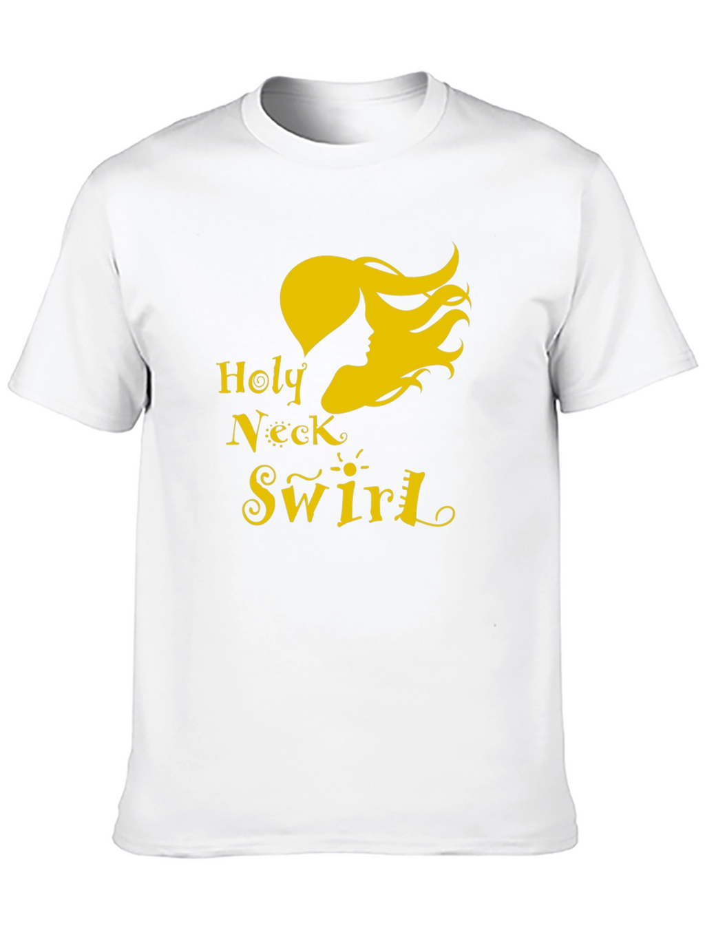 Holy Neck Swirl Graphic Tee - Black Cotton T-Shirt