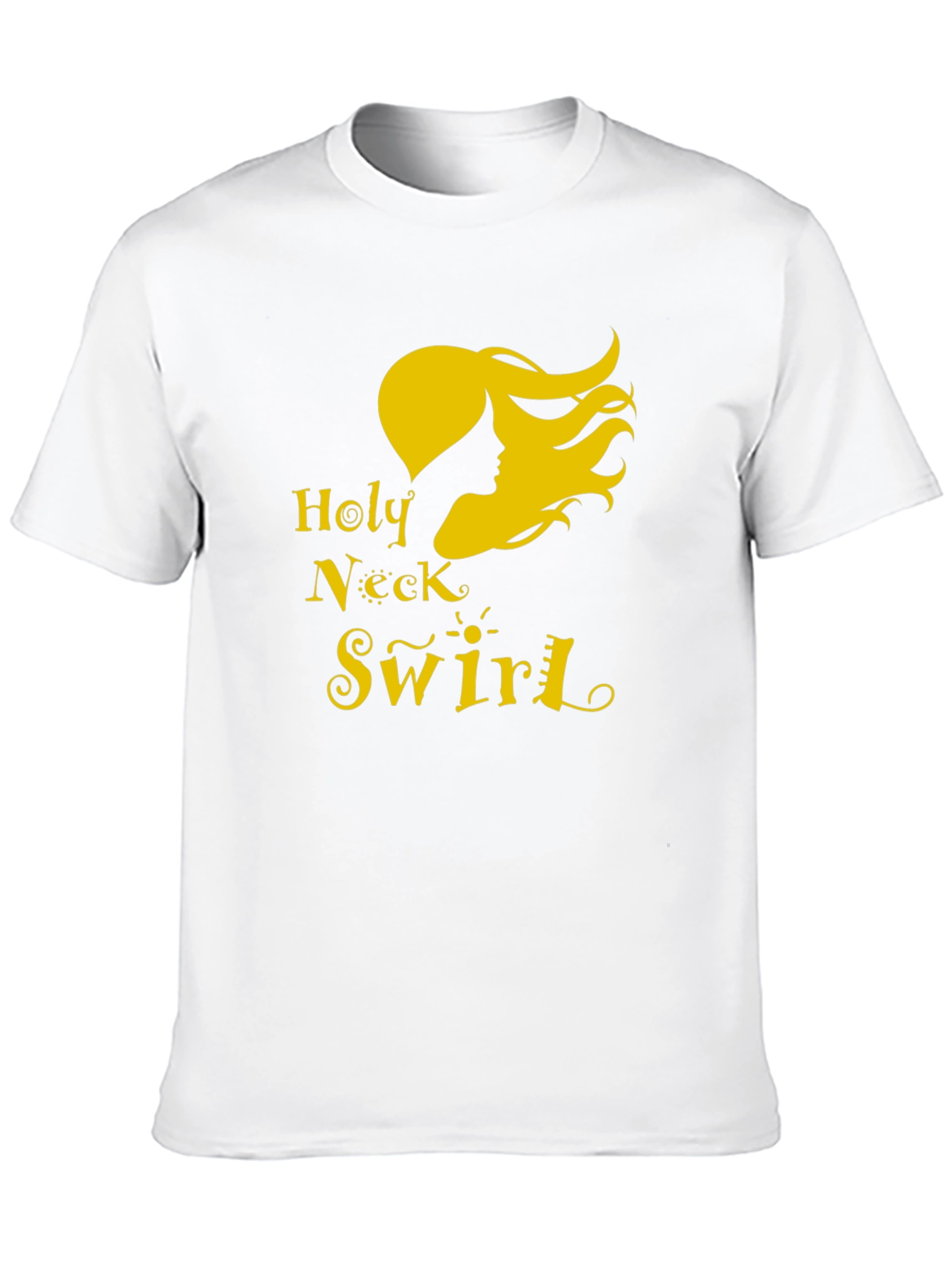 Holy Neck Swirl Graphic Tee - Black Cotton T-Shirt