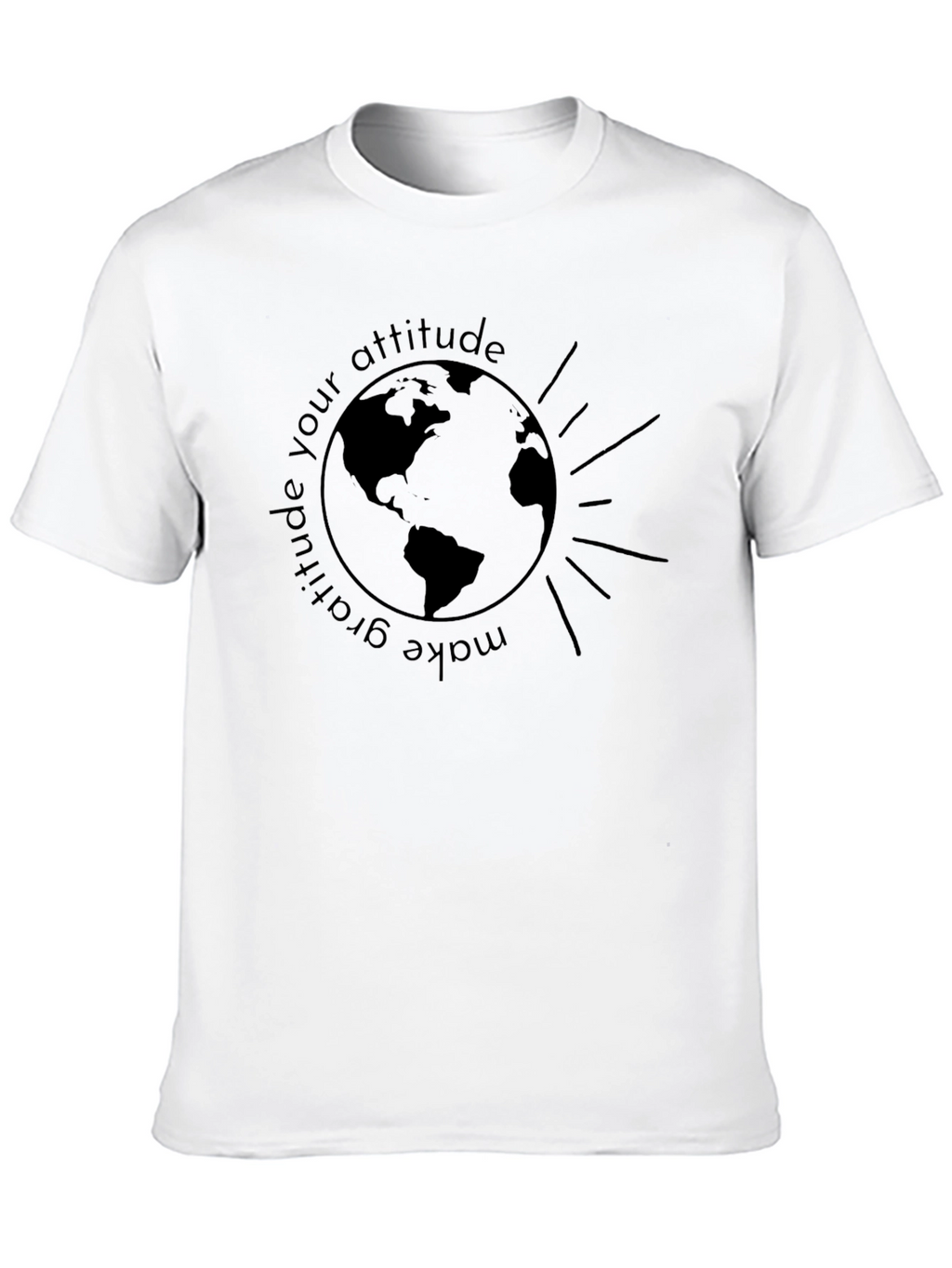 Gratitude Attitude Graphic Tee - Earth Design