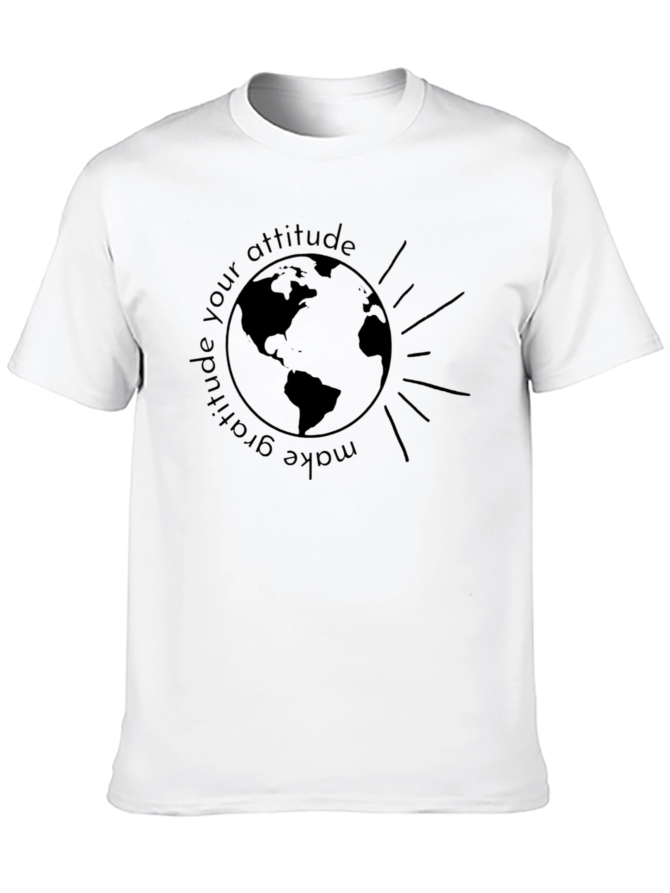 Gratitude Attitude Graphic Tee - Earth Design
