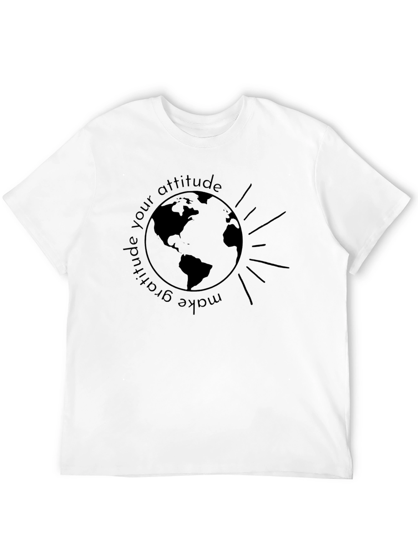 Gratitude Attitude Graphic Tee - Earth Design