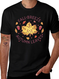 Fall Breeze Autumn Leaves Graphic Tee