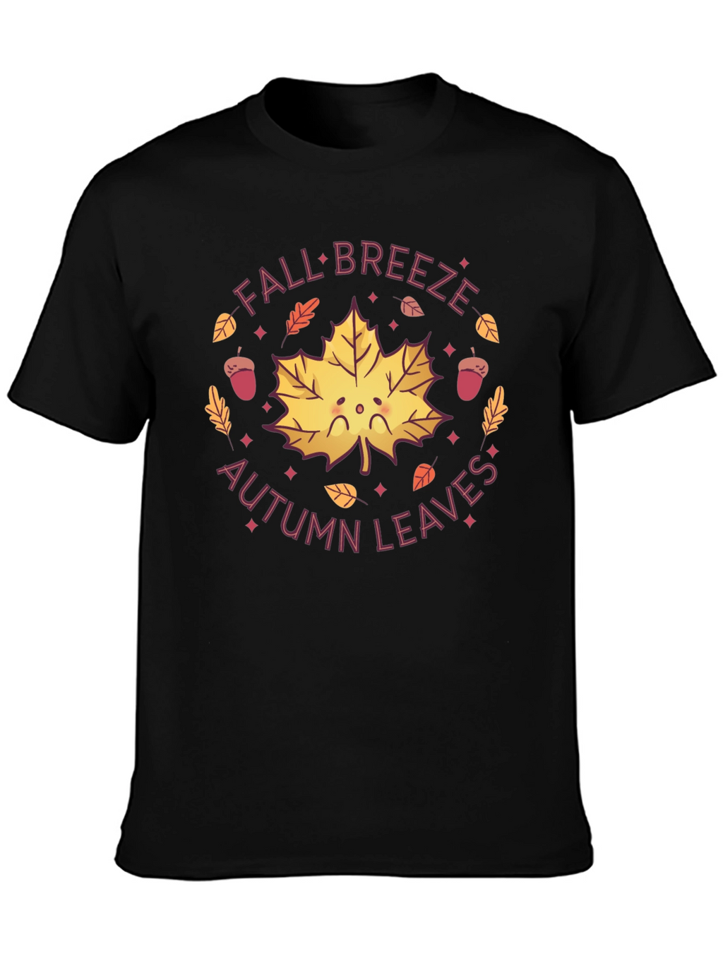 Fall Breeze Autumn Leaves Graphic Tee