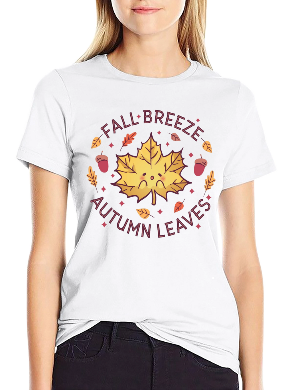 Fall Breeze Autumn Leaves Graphic Tee