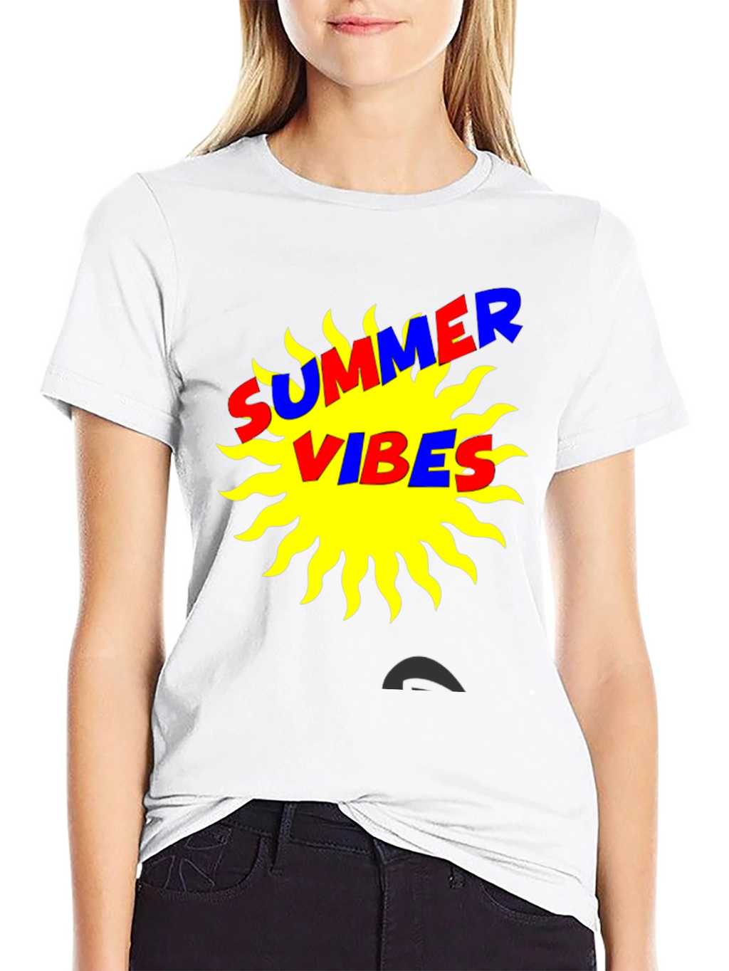 Summer Vibes Graphic T-Shirt - Black Cotton Tee