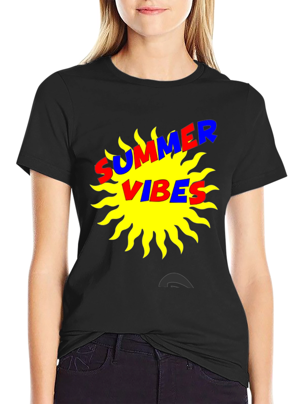 Summer Vibes Graphic T-Shirt - Black Cotton Tee