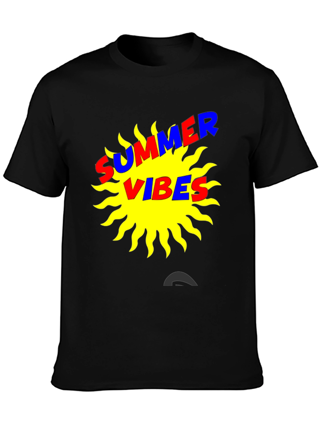 Summer Vibes Graphic T-Shirt - Black Cotton Tee