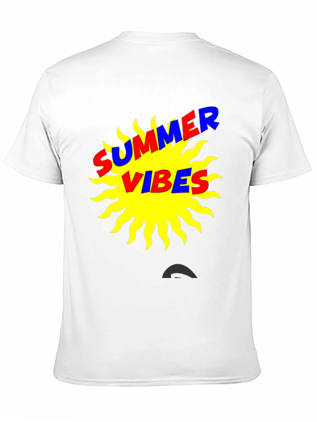 Summer Vibes Graphic T-Shirt - Black Cotton Tee