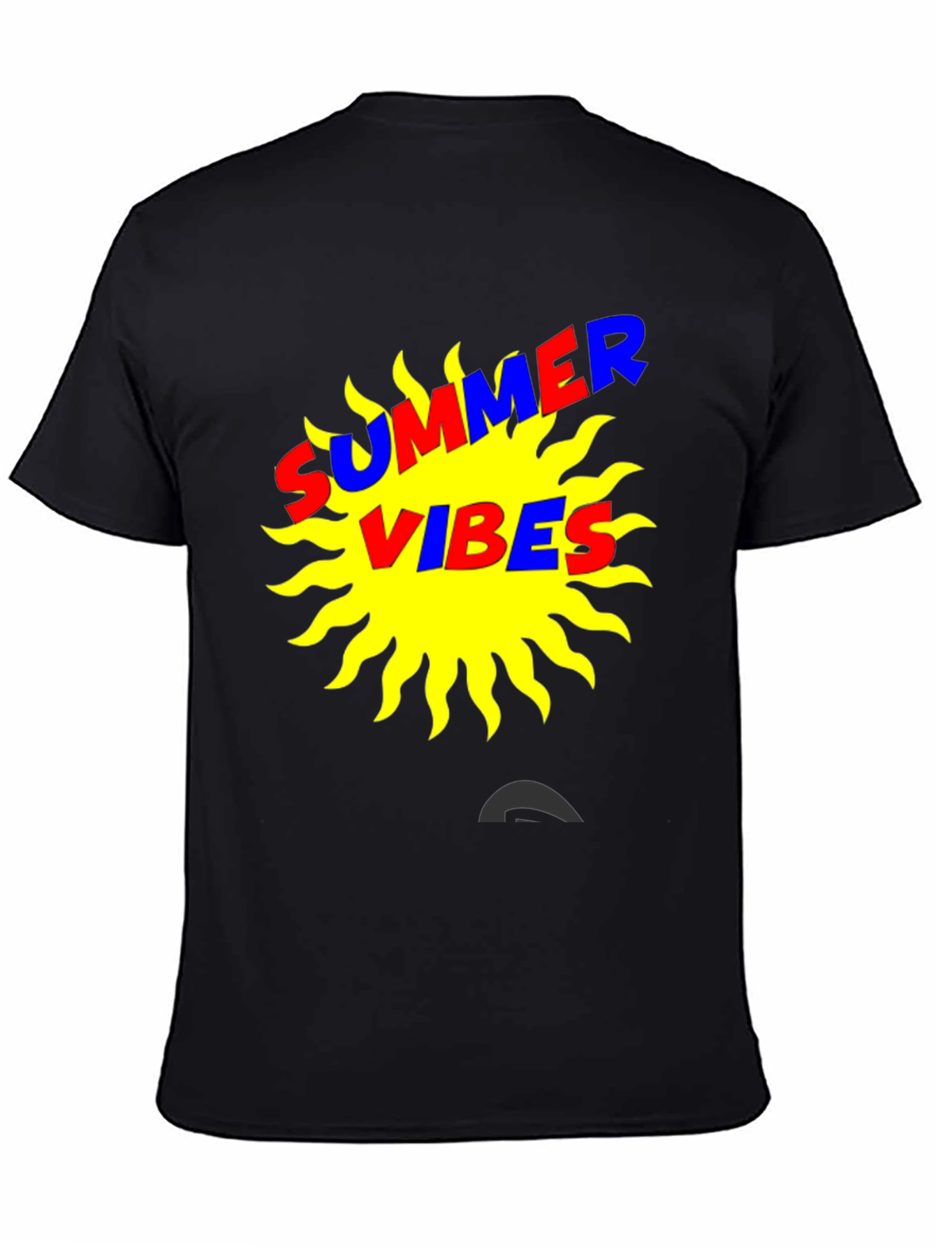 Summer Vibes Graphic T-Shirt - Black Cotton Tee