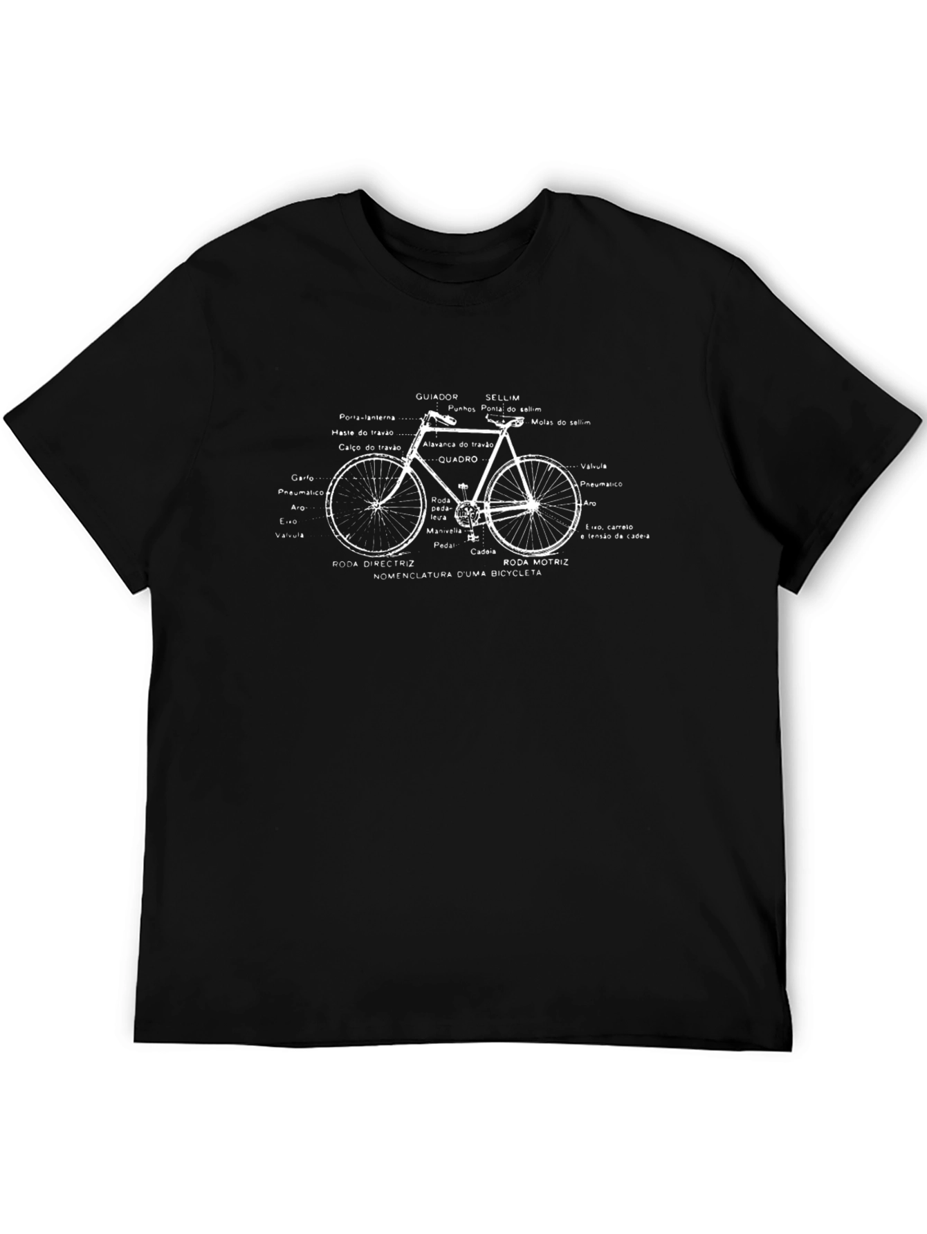 Bicycle Blueprint T-Shirt - Black