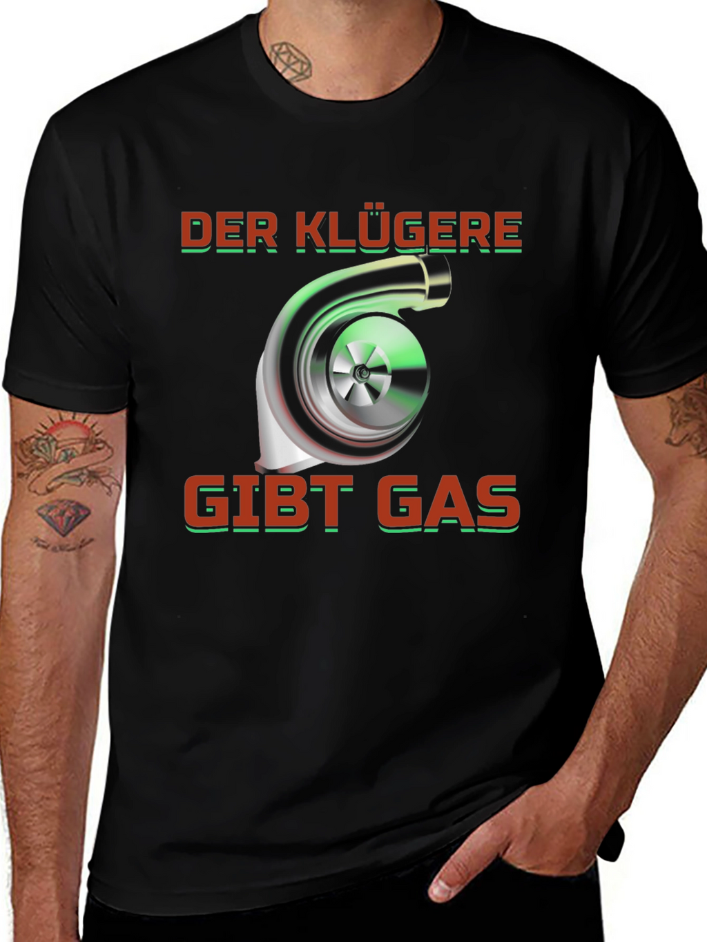 Turbo Engine T-Shirt - Der Klügere Gibt Gas
