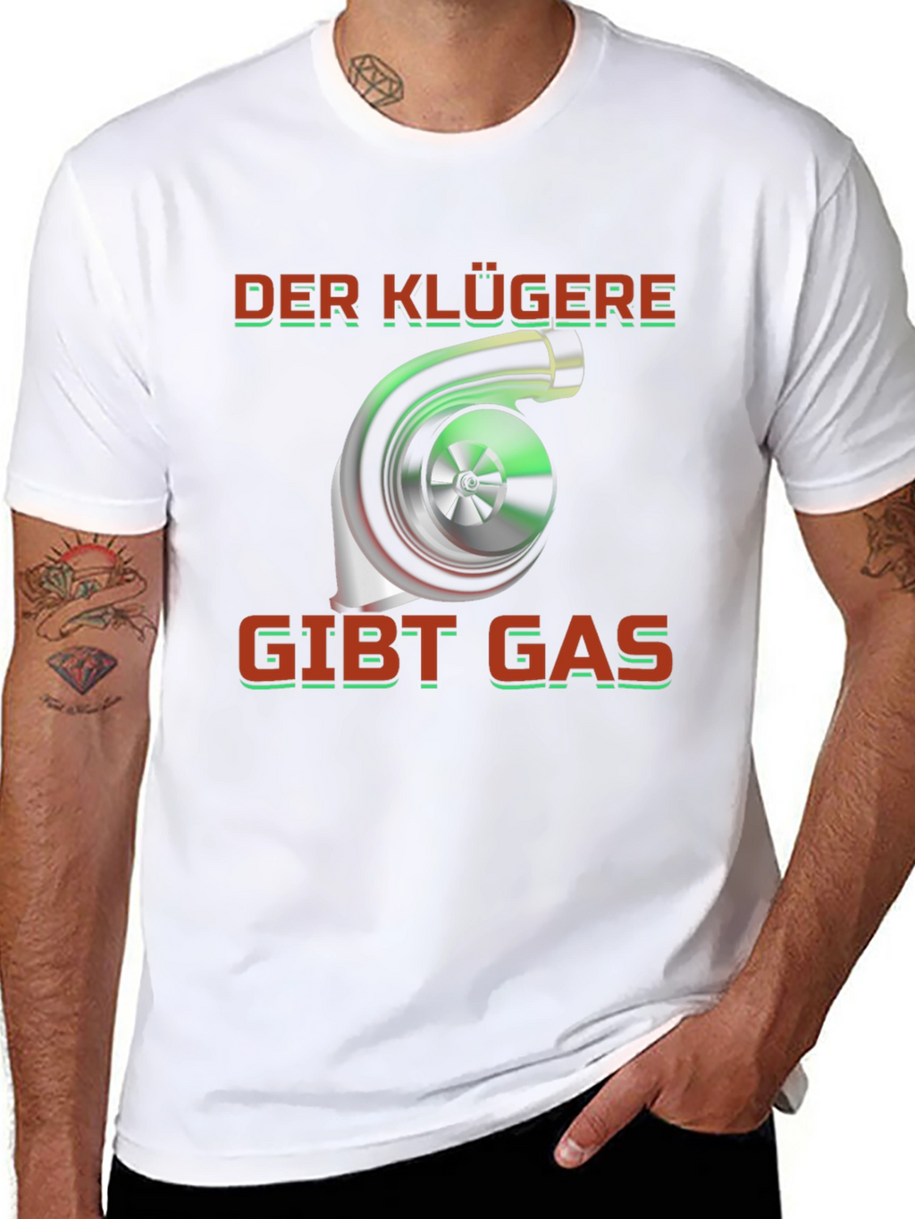 Turbo Engine T-Shirt - Der Klügere Gibt Gas