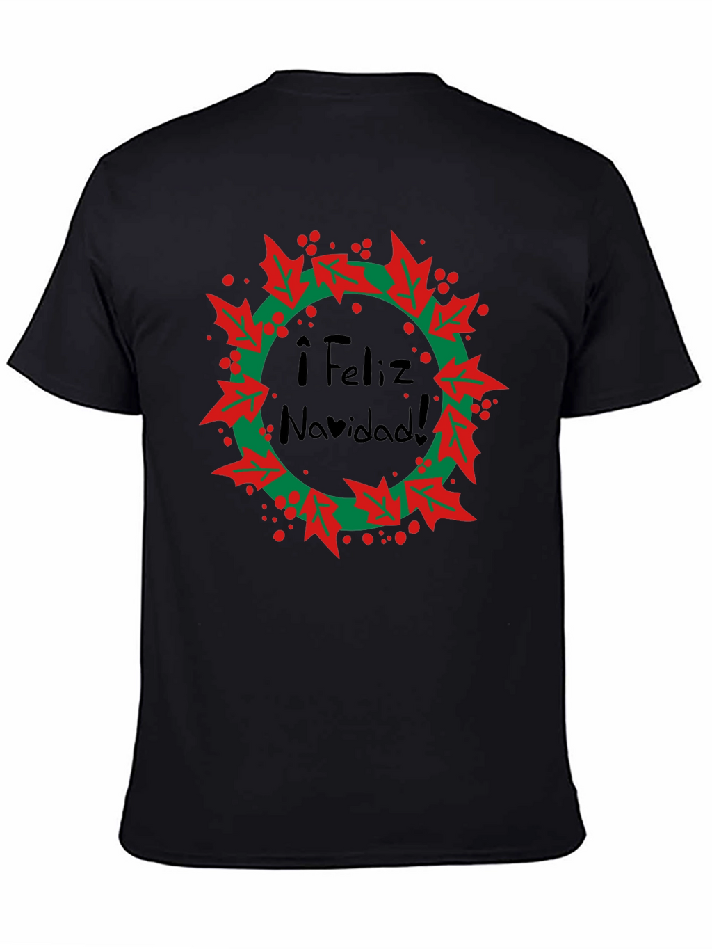 Feliz Navidad Wreath Graphic T-Shirt