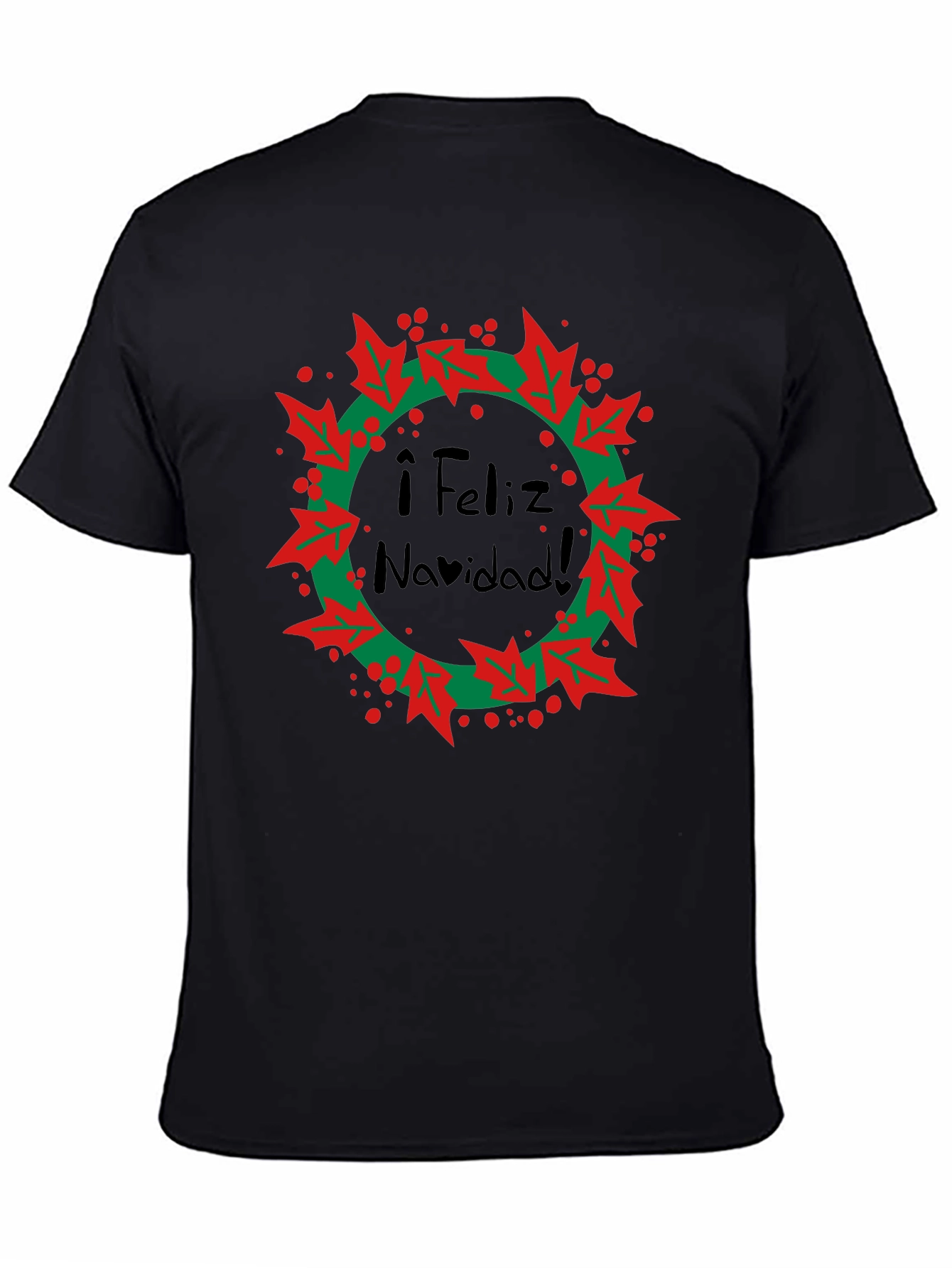 Feliz Navidad Wreath Graphic T-Shirt