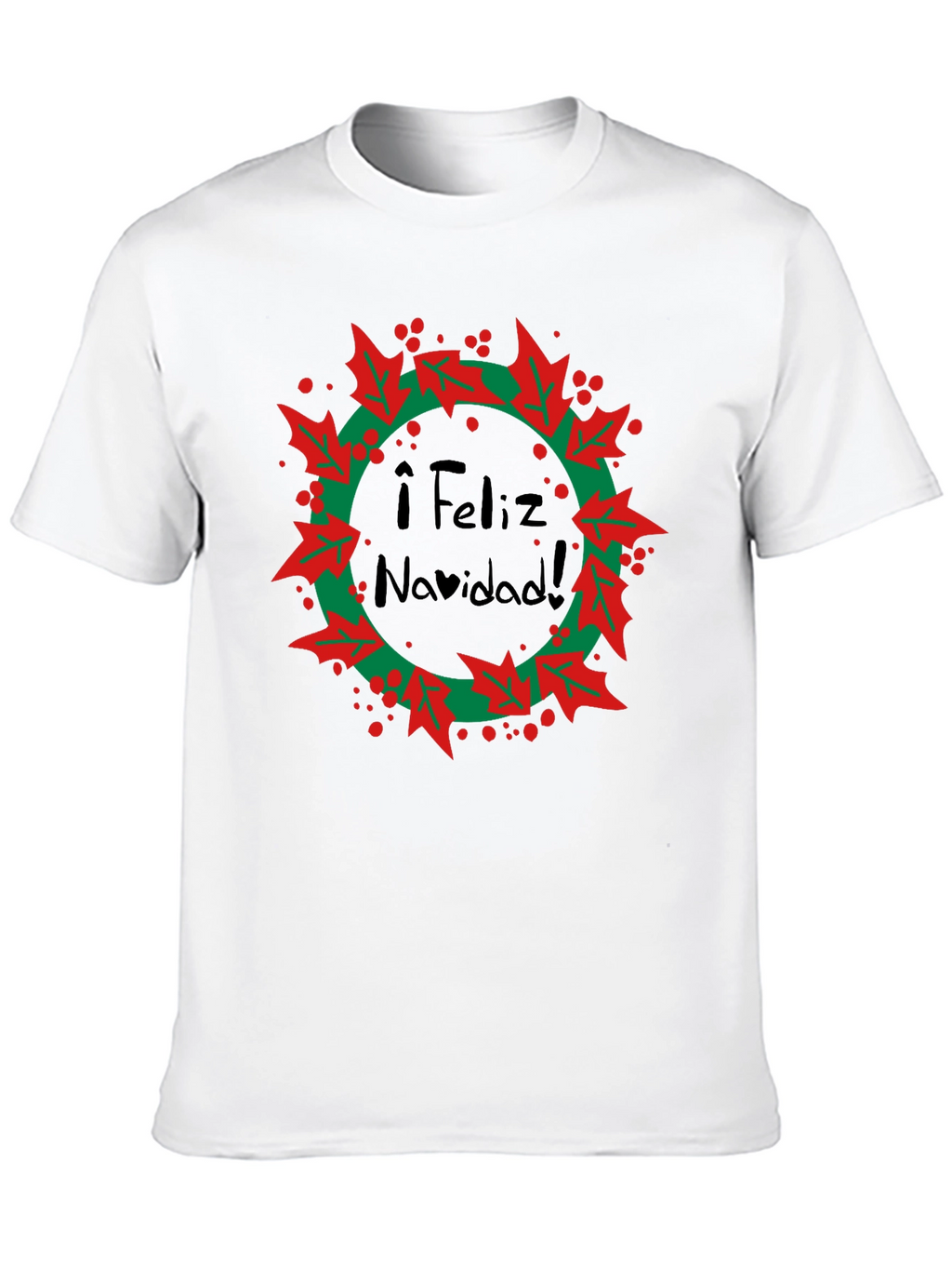 Feliz Navidad Wreath Graphic T-Shirt