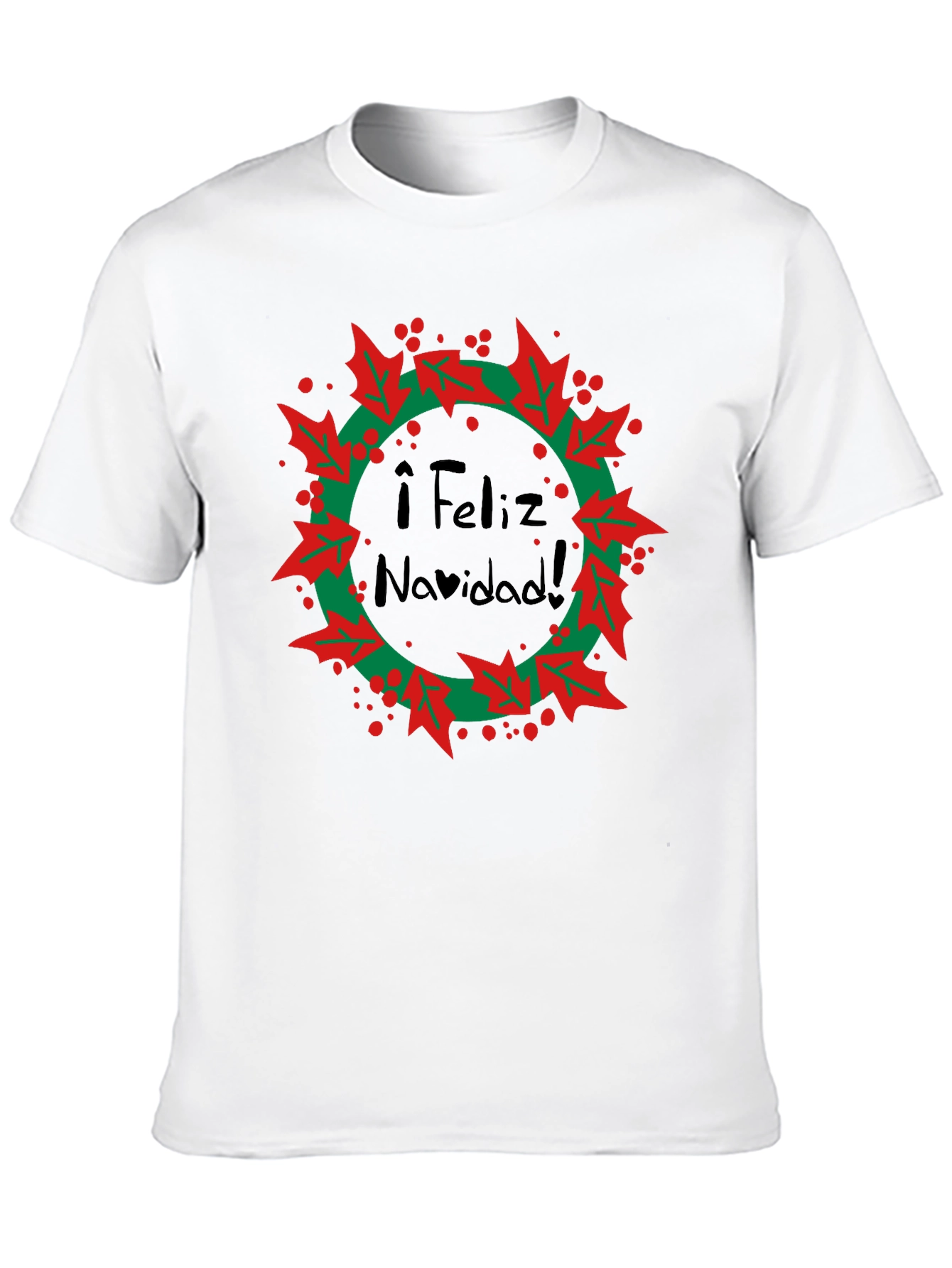 Feliz Navidad Wreath Graphic T-Shirt