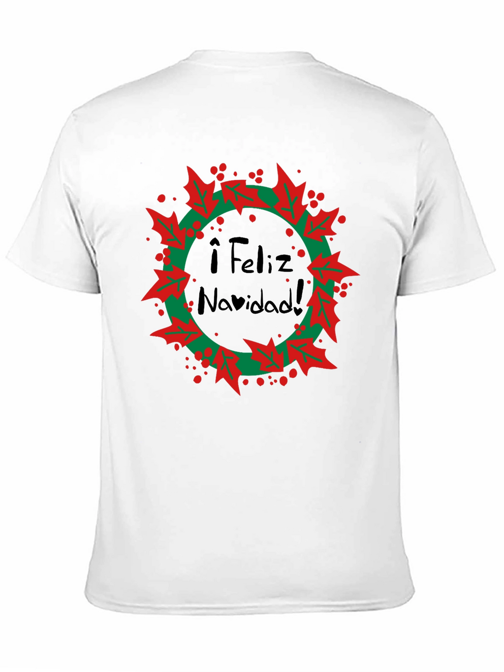 Feliz Navidad Wreath Graphic T-Shirt
