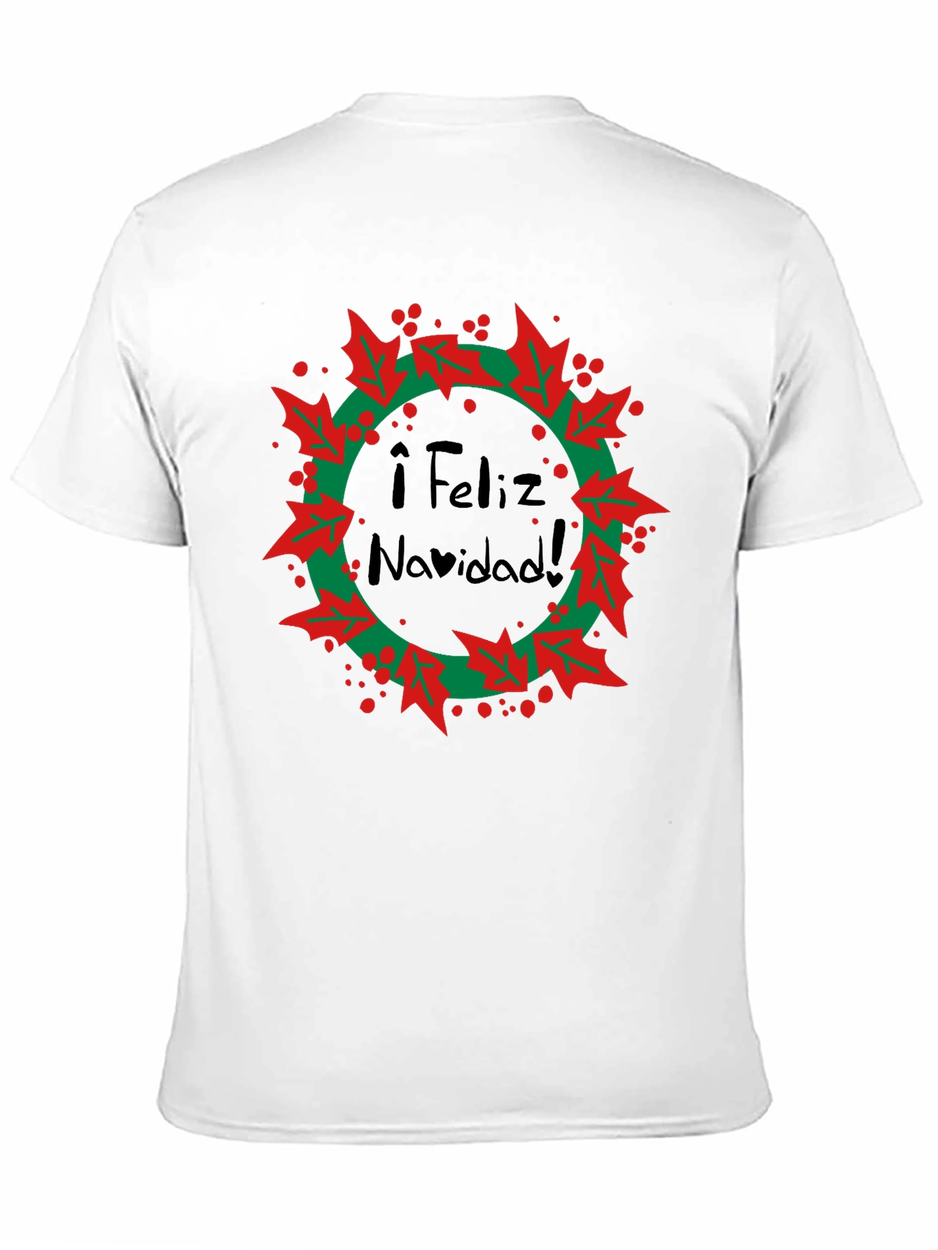Feliz Navidad Wreath Graphic T-Shirt