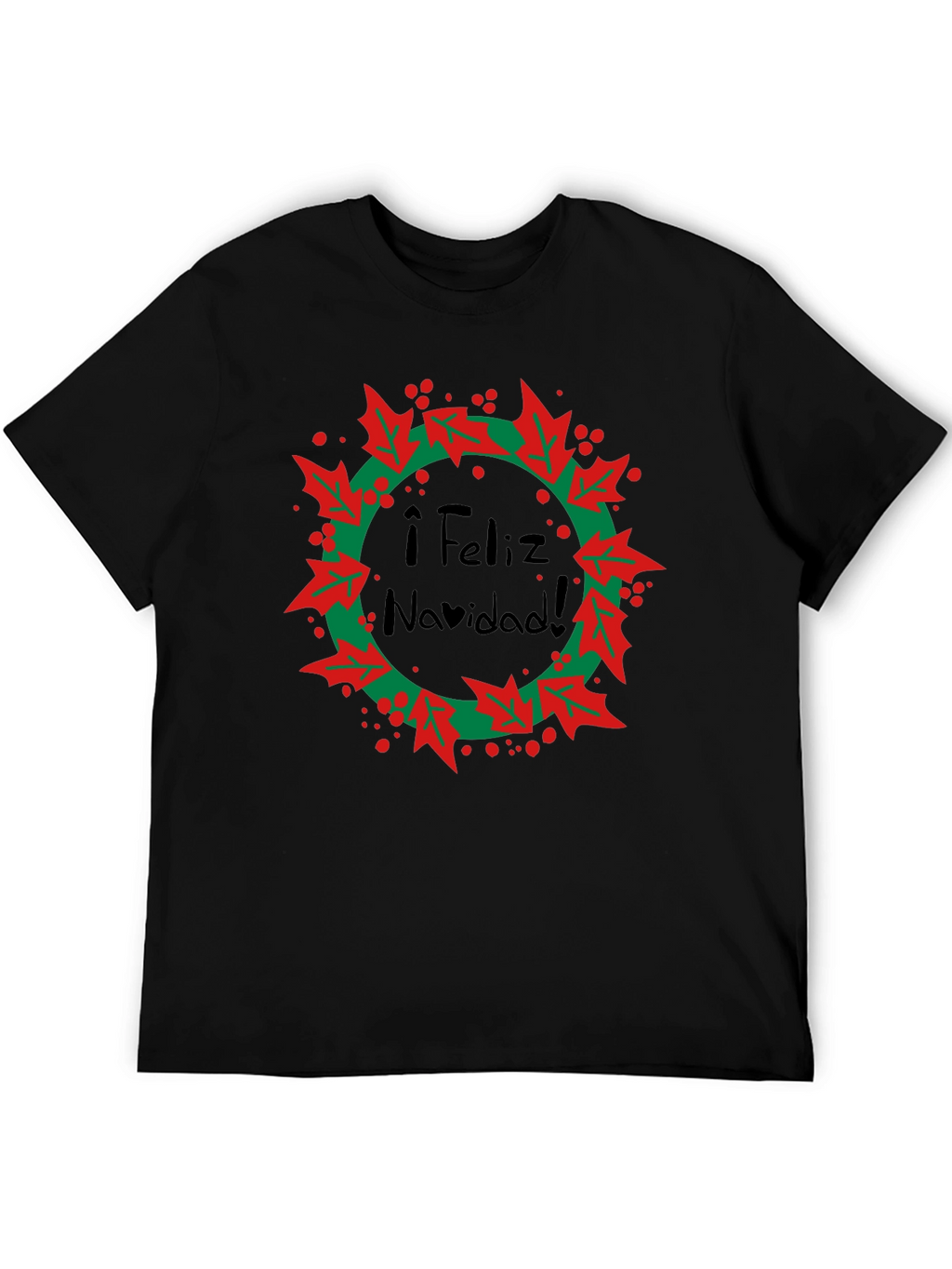 Feliz Navidad Wreath Graphic T-Shirt