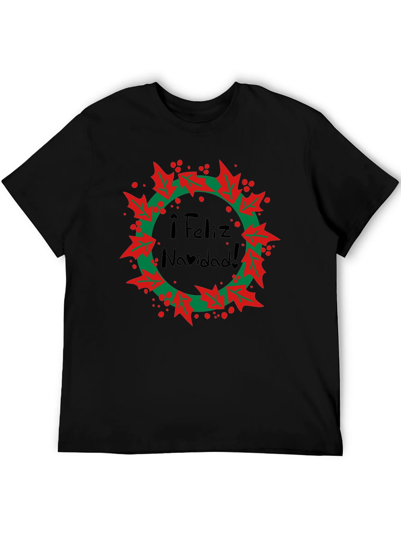 Feliz Navidad Wreath Graphic T-Shirt