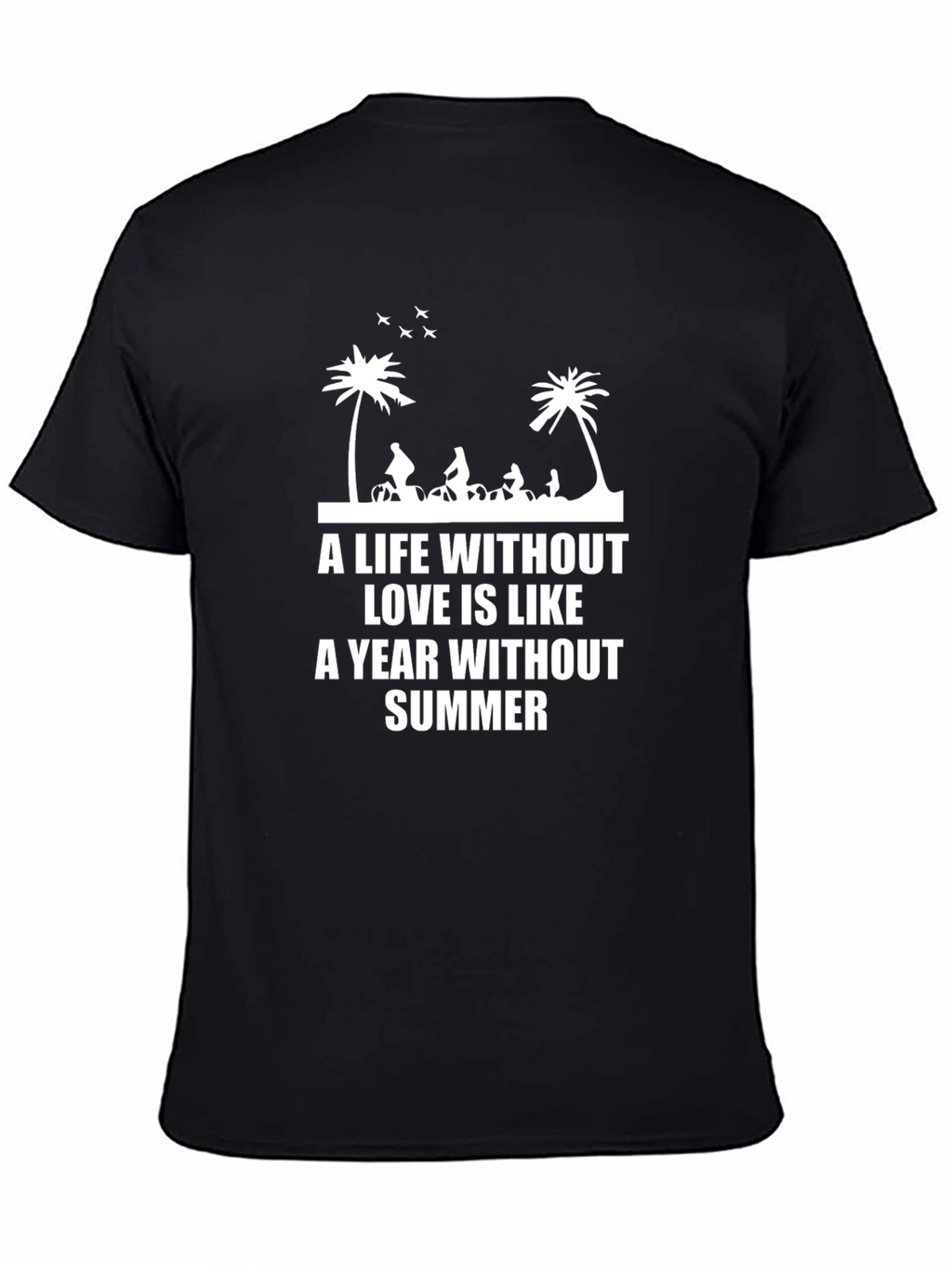 Life Without Love Summer Tee - Black Crew Neck