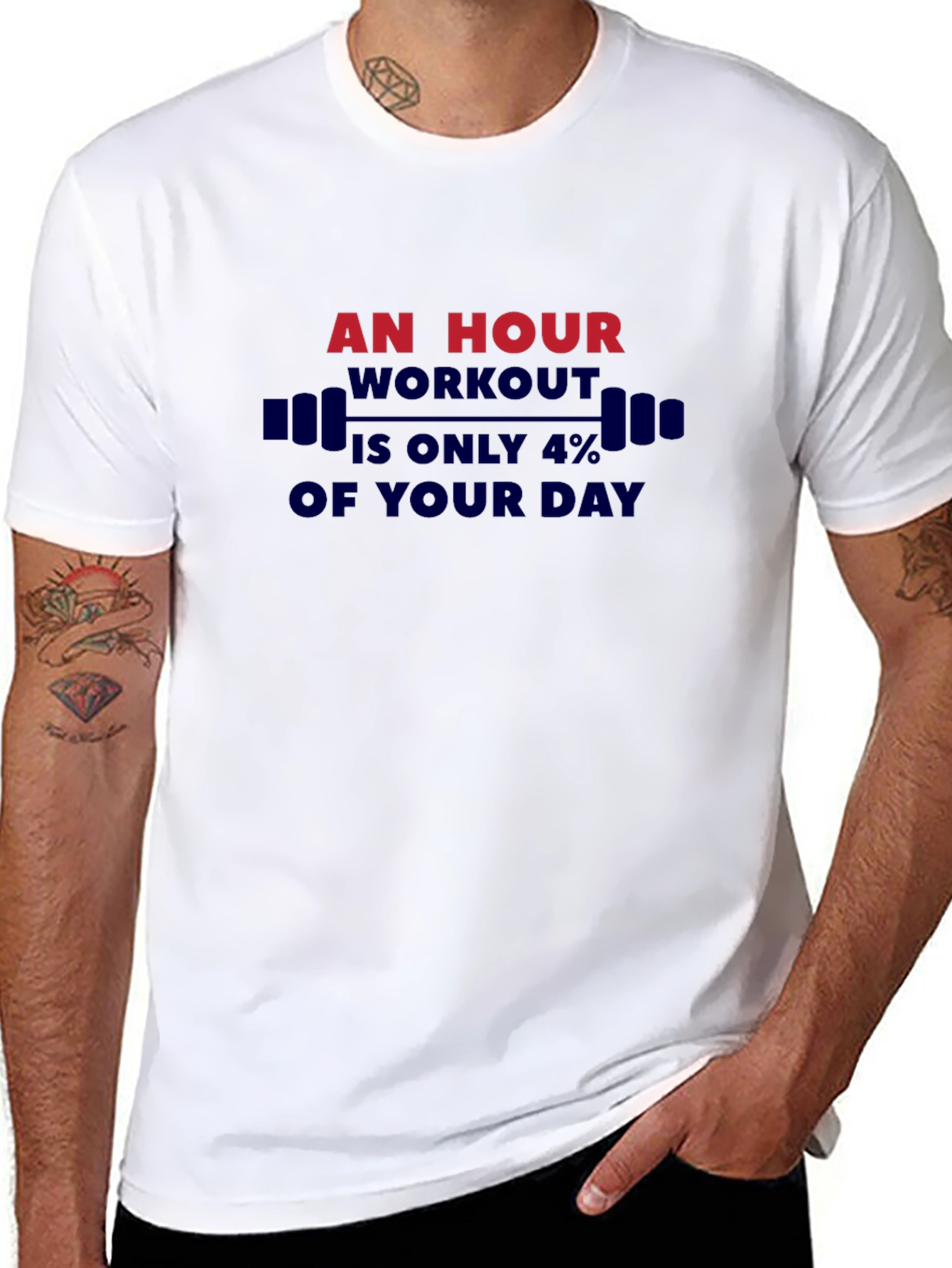 Workout Motivation T-Shirt - An Hour is 4%