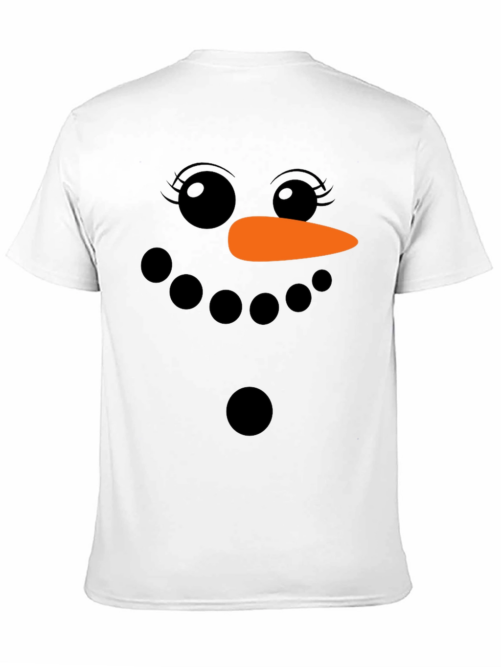 Snowman Face Graphic T-Shirt - Holiday Fun