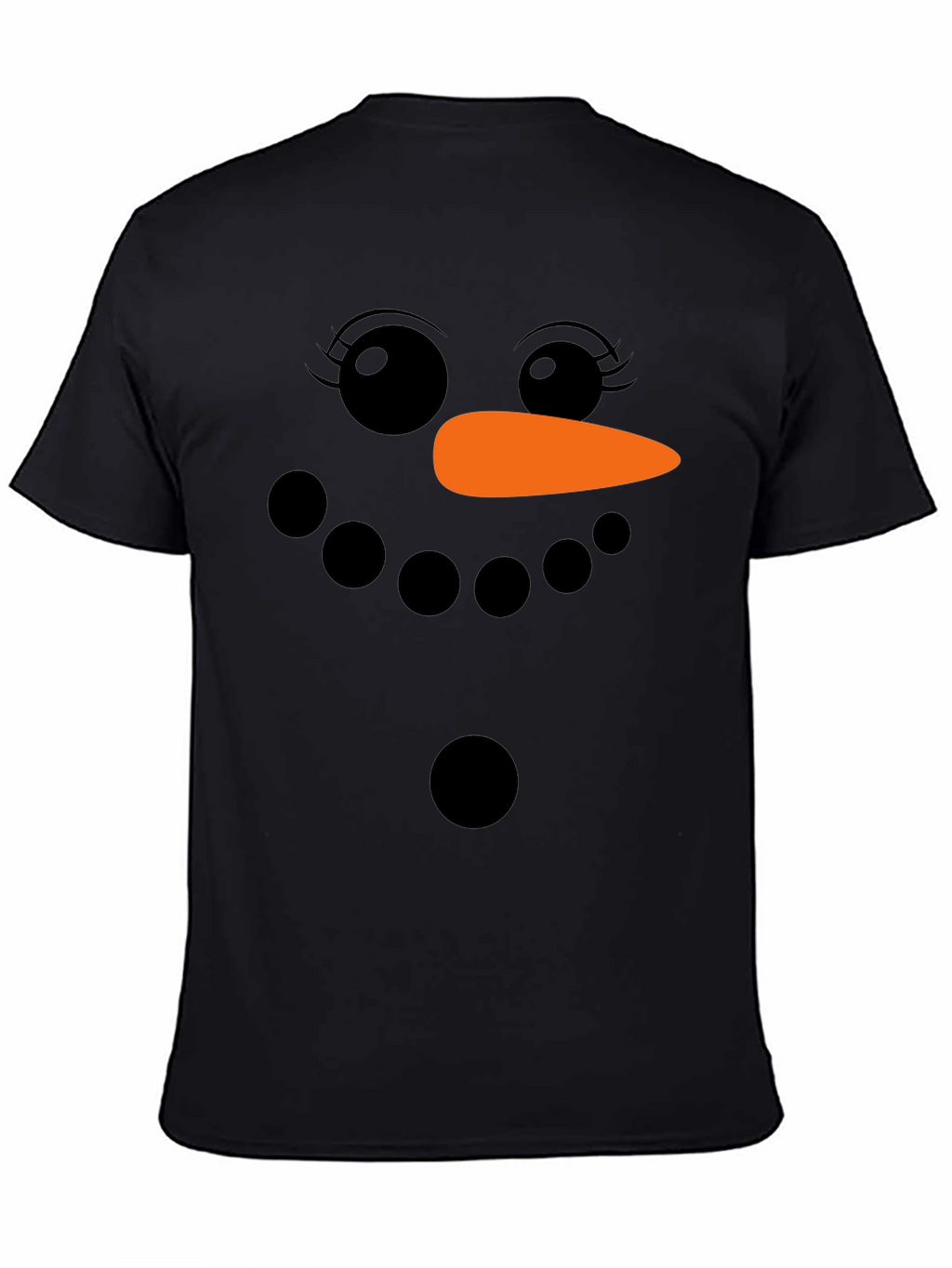 Snowman Face Graphic T-Shirt - Holiday Fun