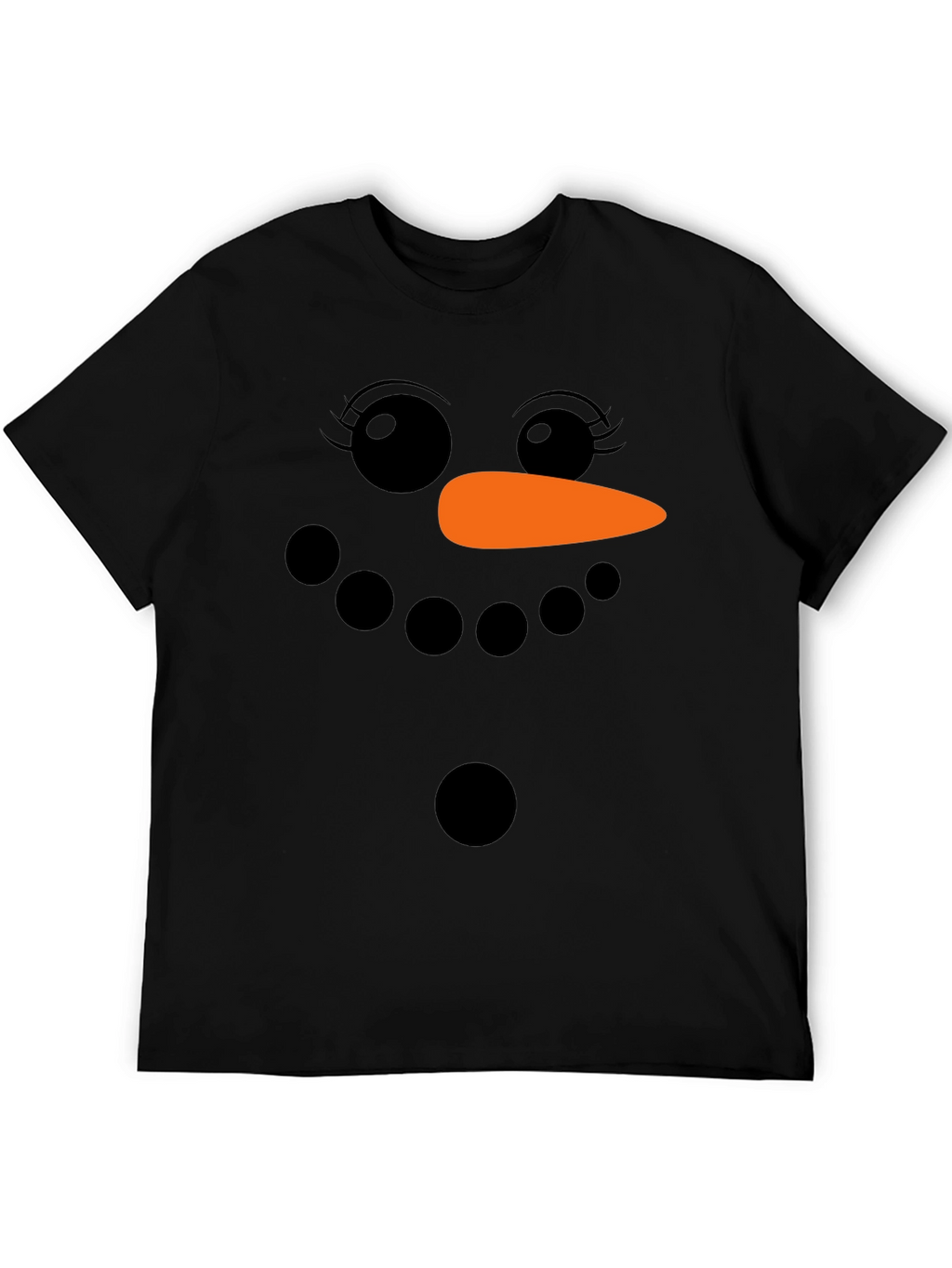 Snowman Face Graphic T-Shirt - Holiday Fun