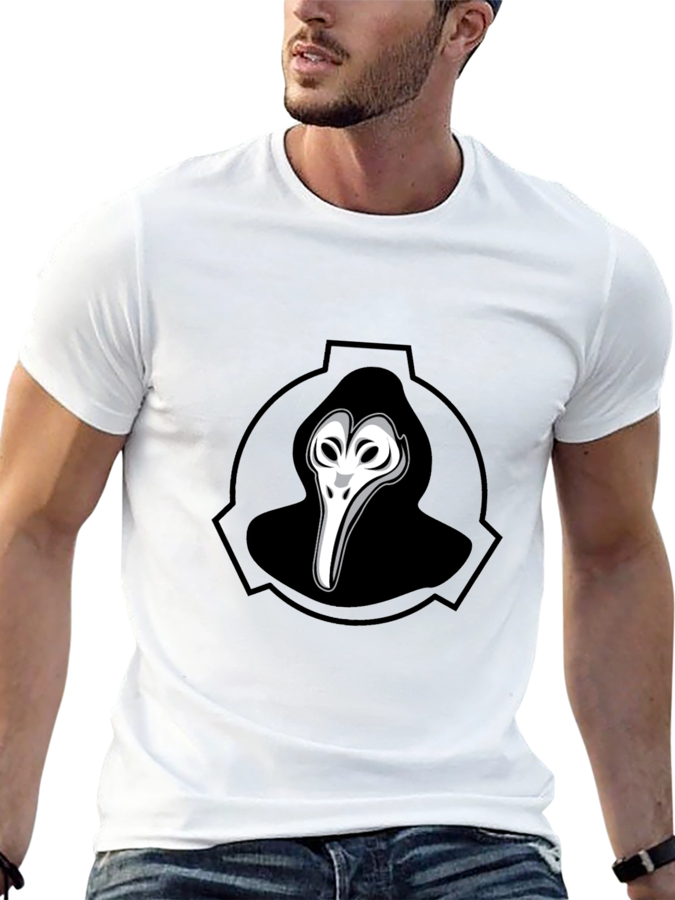 SCP-049 Plague Doctor Graphic T-Shirt - Black