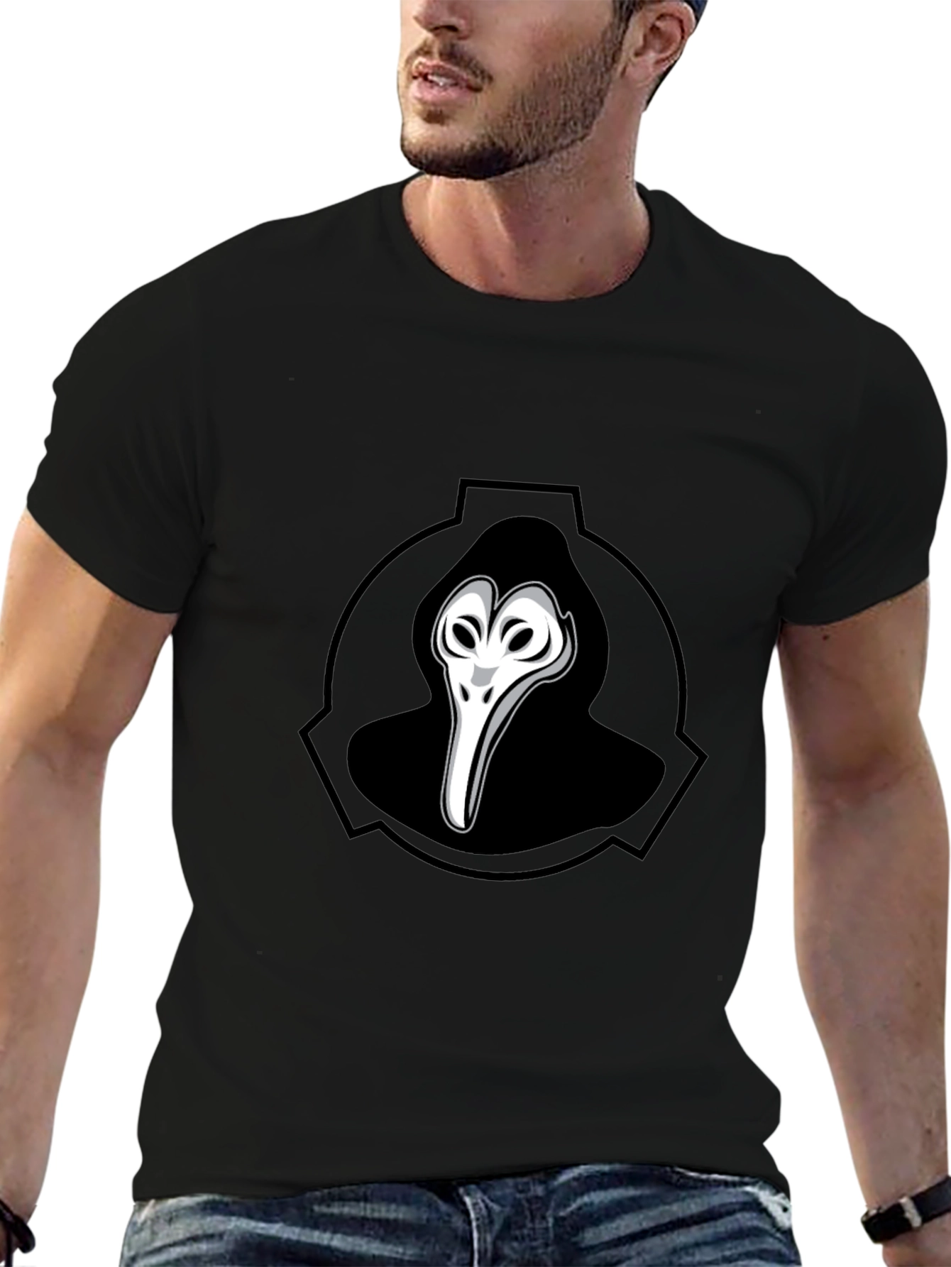 SCP-049 Plague Doctor Graphic T-Shirt - Black