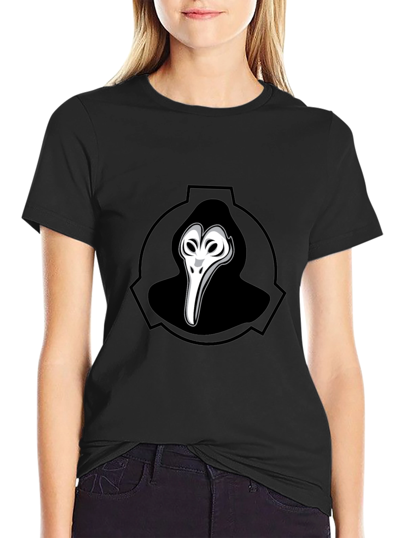 SCP-049 Plague Doctor Graphic T-Shirt - Black