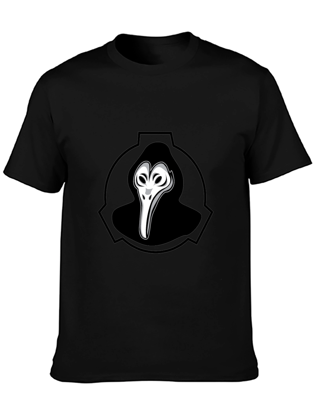 SCP-049 Plague Doctor Graphic T-Shirt - Black