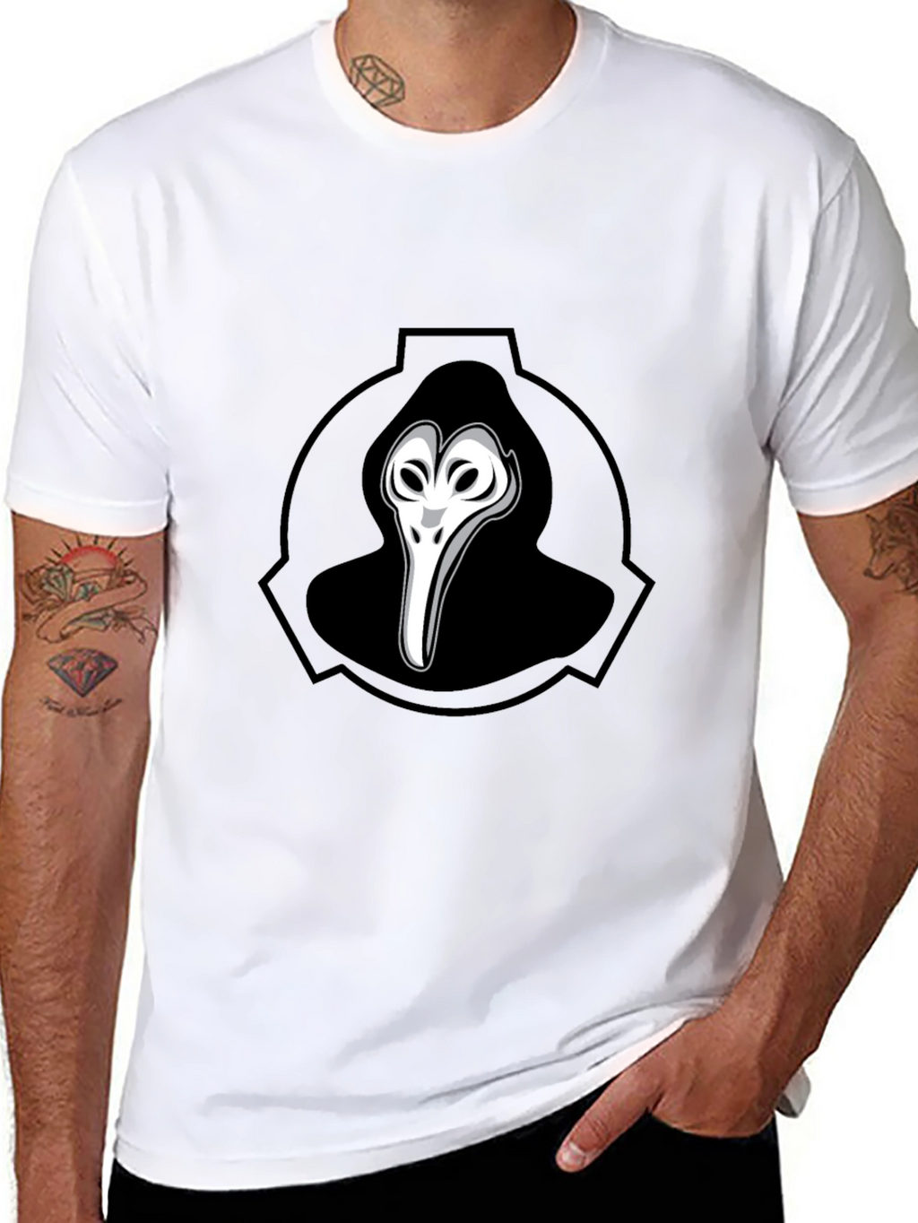 SCP-049 Plague Doctor Graphic T-Shirt - Black
